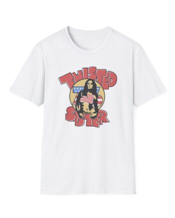 Ladies Stars and Stripes Twisted Sister Unisex Softstyle T-Shirt