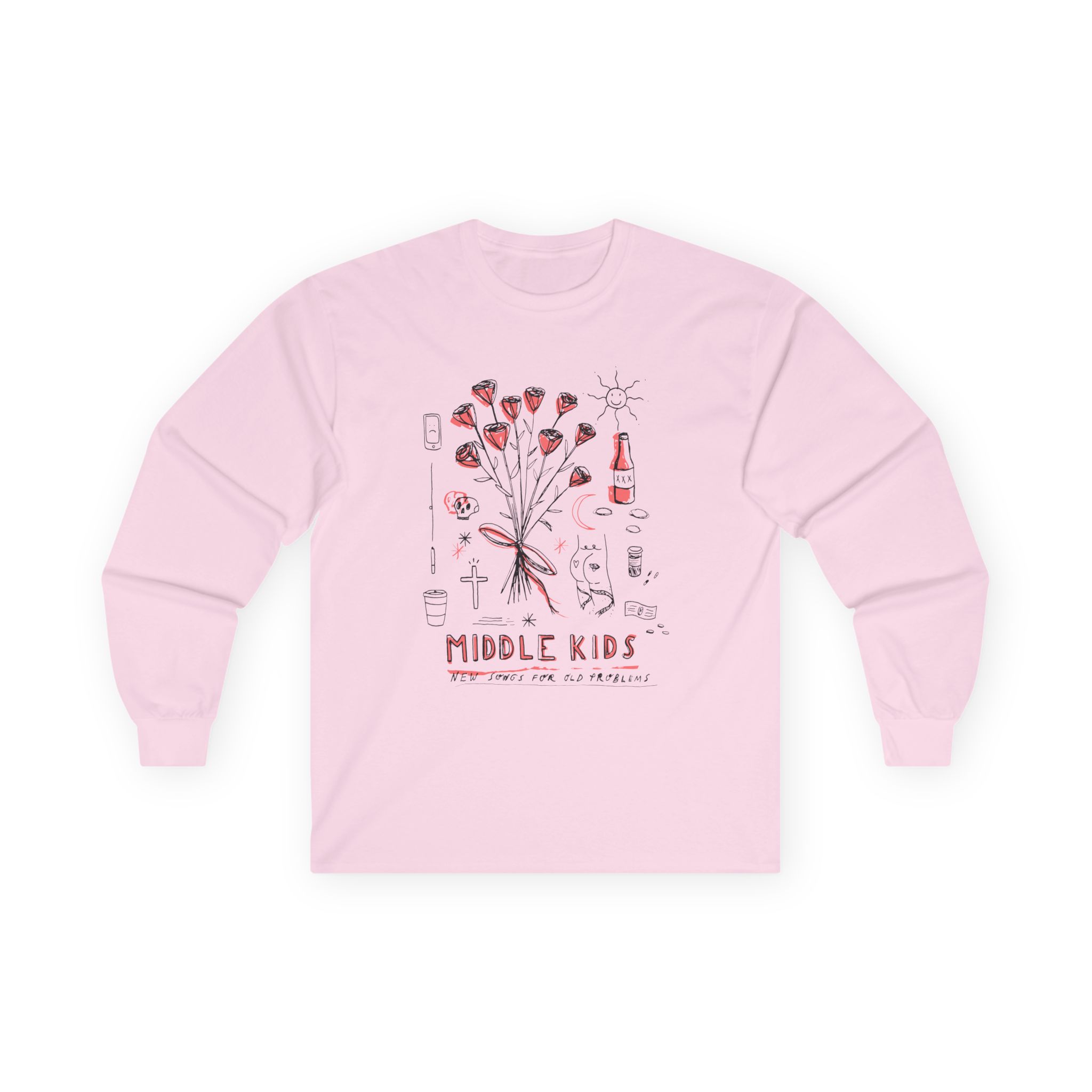 Middle Kids Pale Deconstructed Unisex Ultra Cotton Long Sleeve Tee