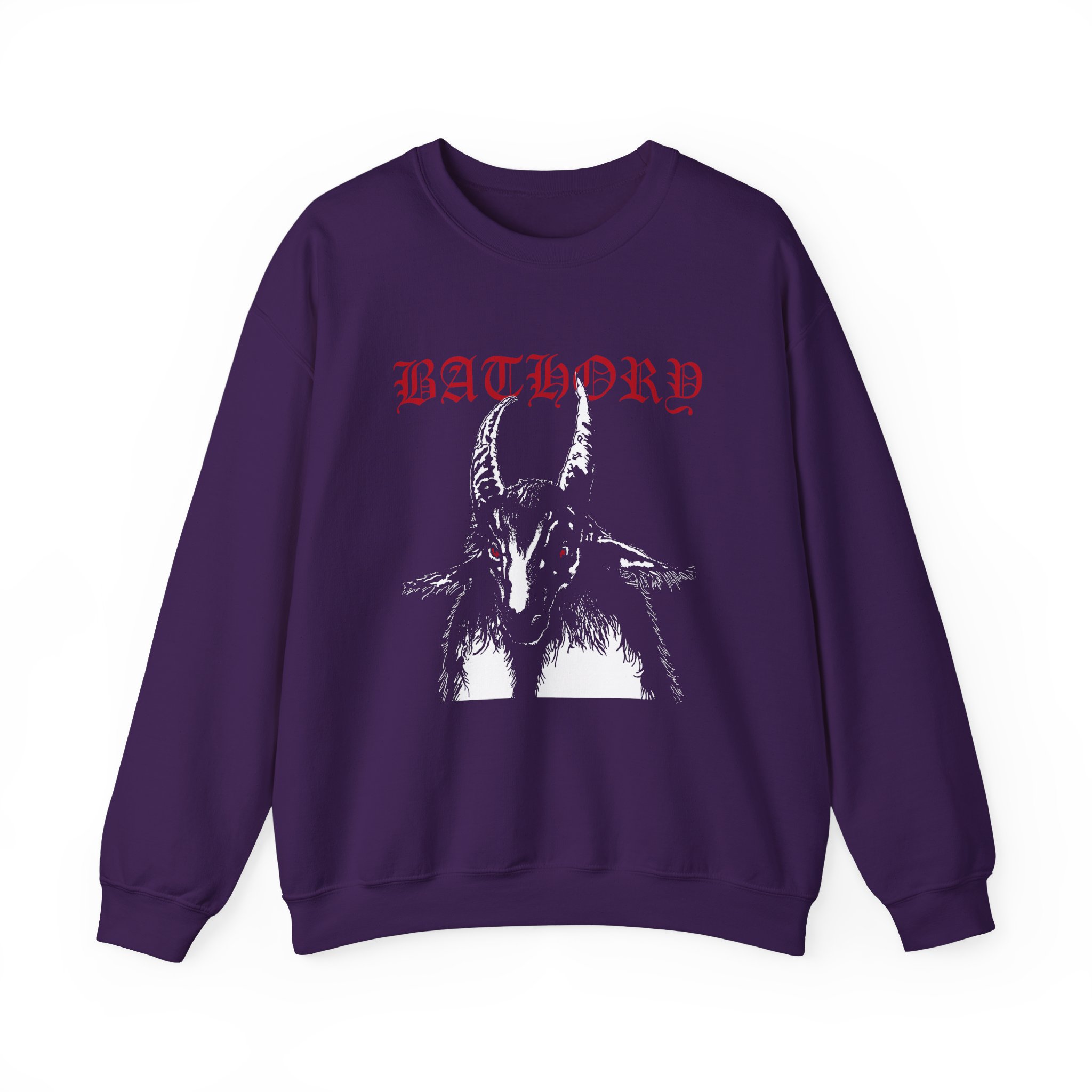 Bathory Goat Red Logo Unisex Heavy Blend Crewneck Sweatshirt
