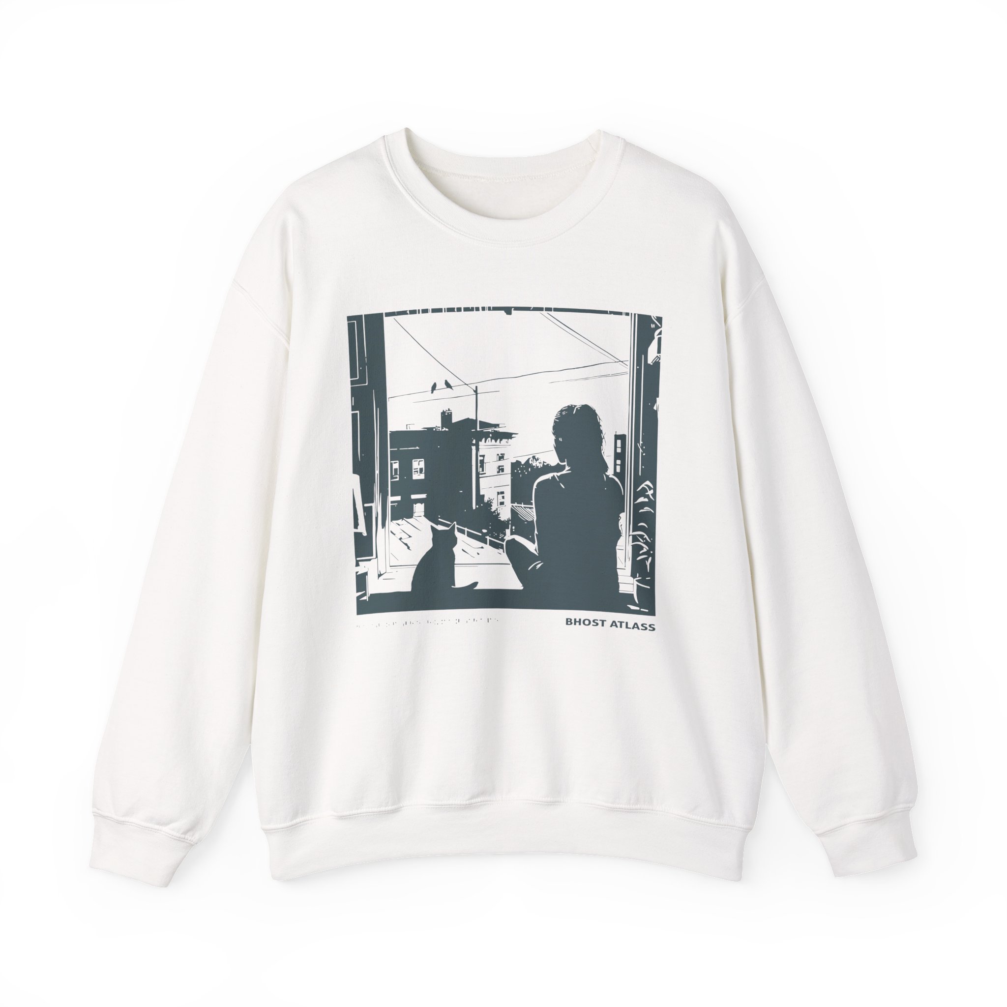 Ghost Atlas Dust of the Human Shape Unisex Heavy Blendâ„¢ Crewneck Sweatshirt