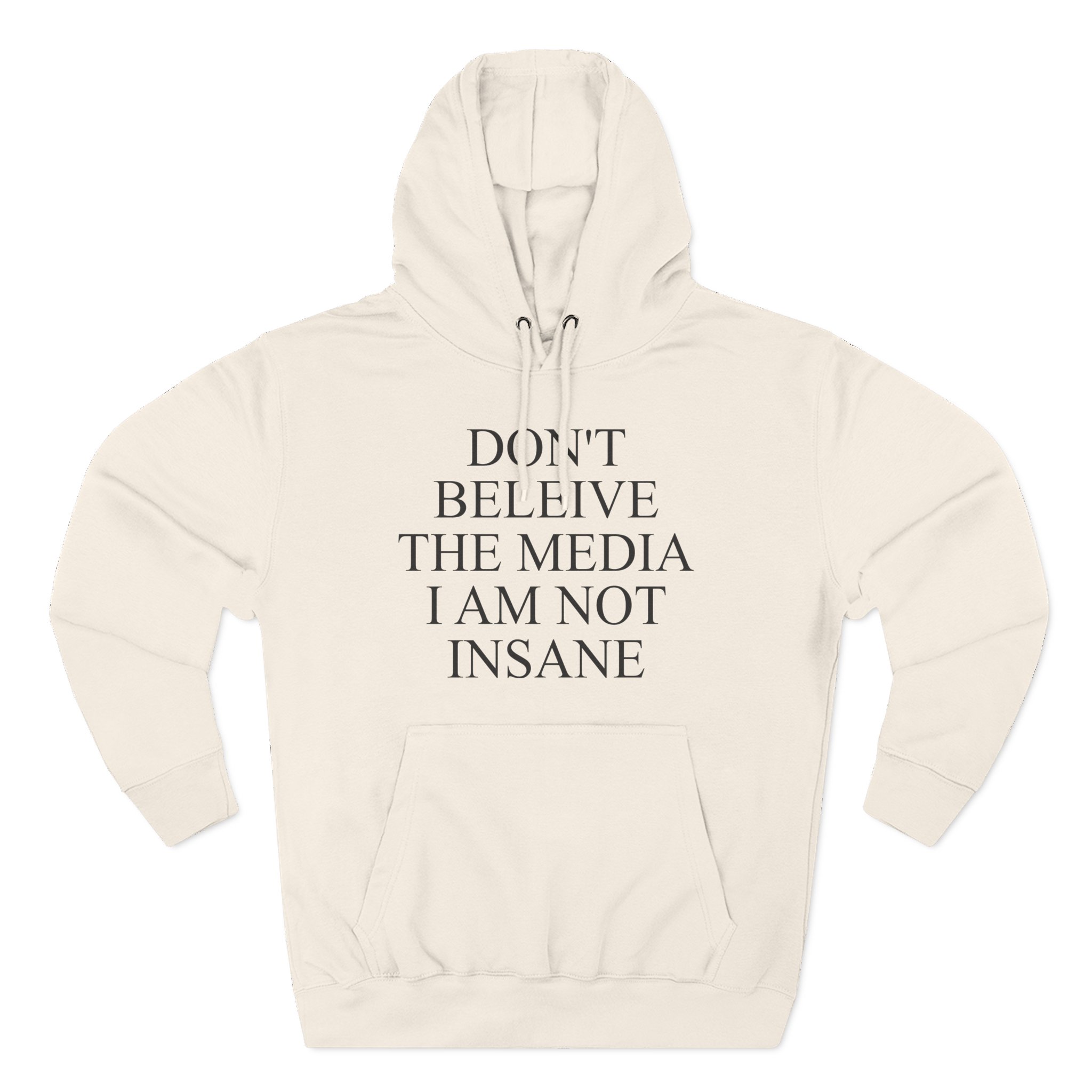 Joost Klein Don't Believe the Media I Am Not Insane Three-Panel Fleece Hoodie