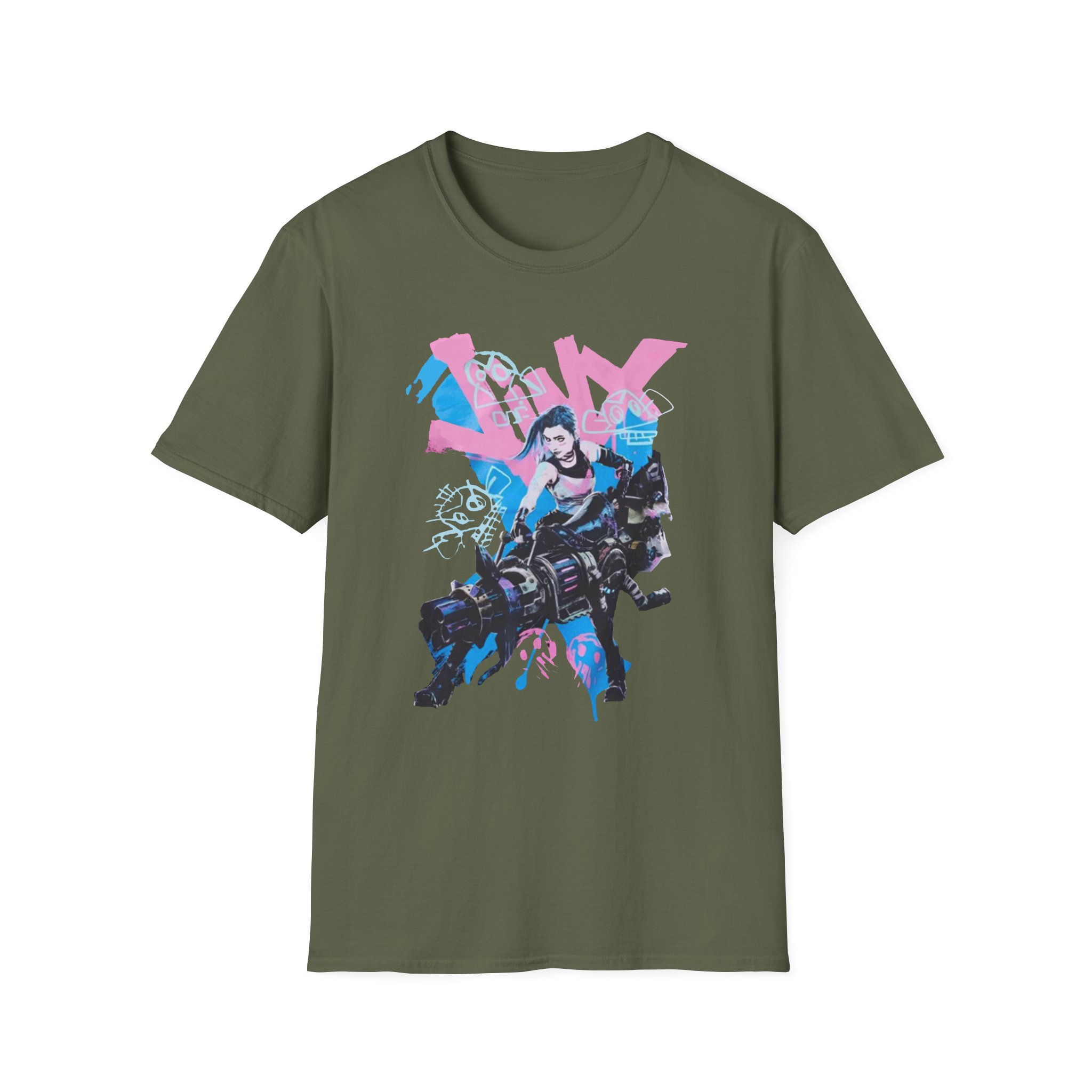 Jinx Arcane Graffiti Jumbo Unisex Softstyle T-Shirt