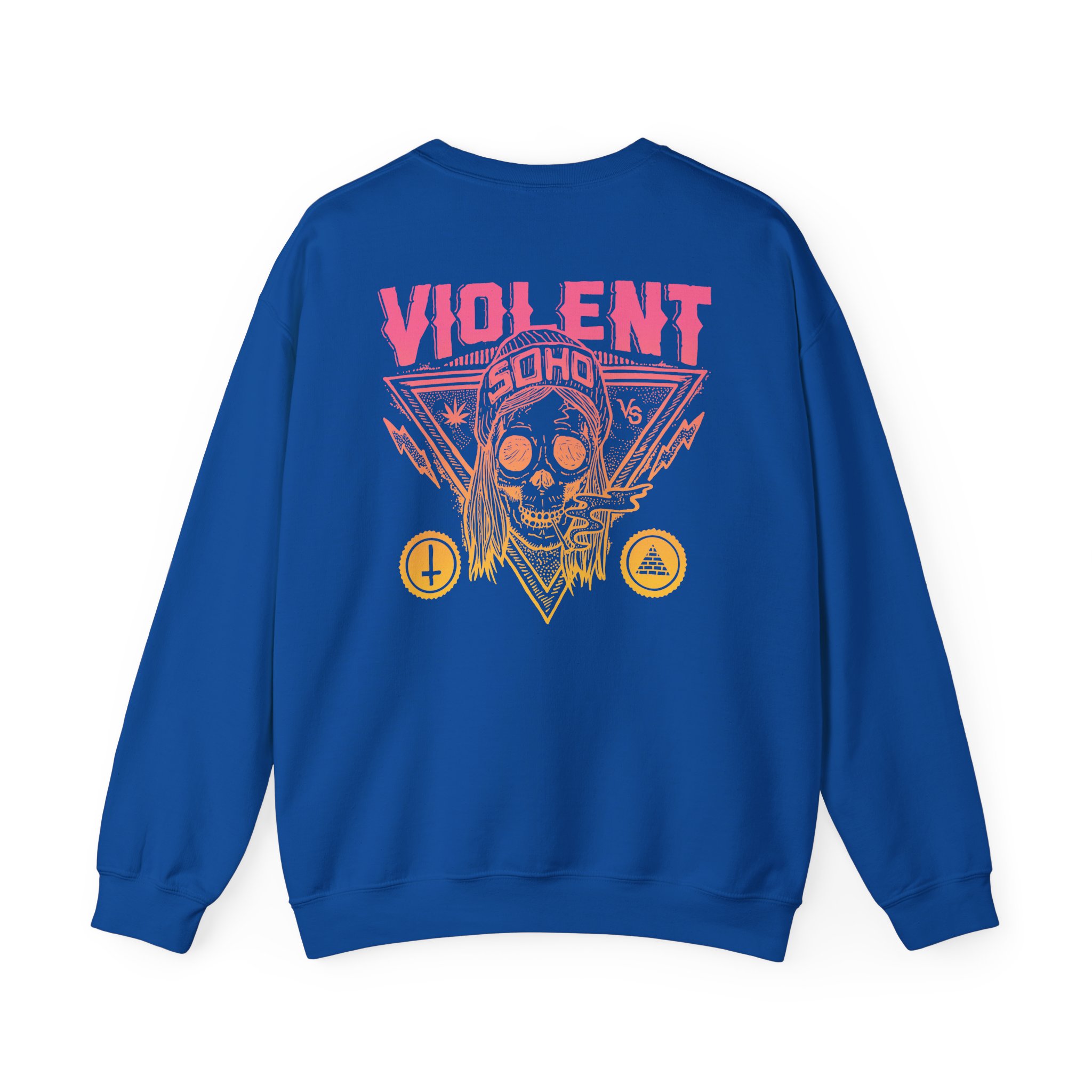 Violent Soho Blazin' Skull Gradient Unisex Heavy Blendâ„¢ Crewneck Sweatshirt