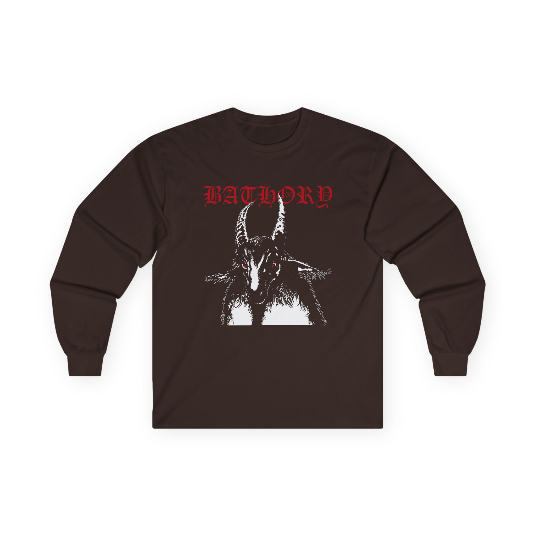 Bathory Goat Red Logo Unisex Ultra Cotton Long Sleeve Tee
