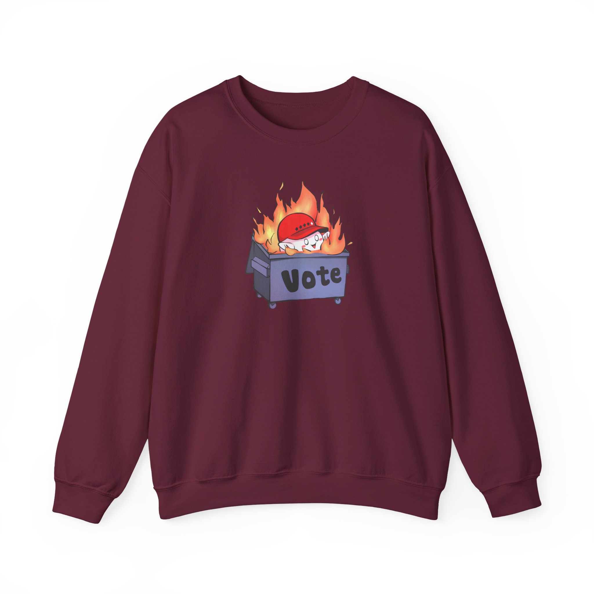 Mister Metokur Dumpster Fire Vote Unisex Heavy Blendâ„¢ Crewneck Sweatshirt
