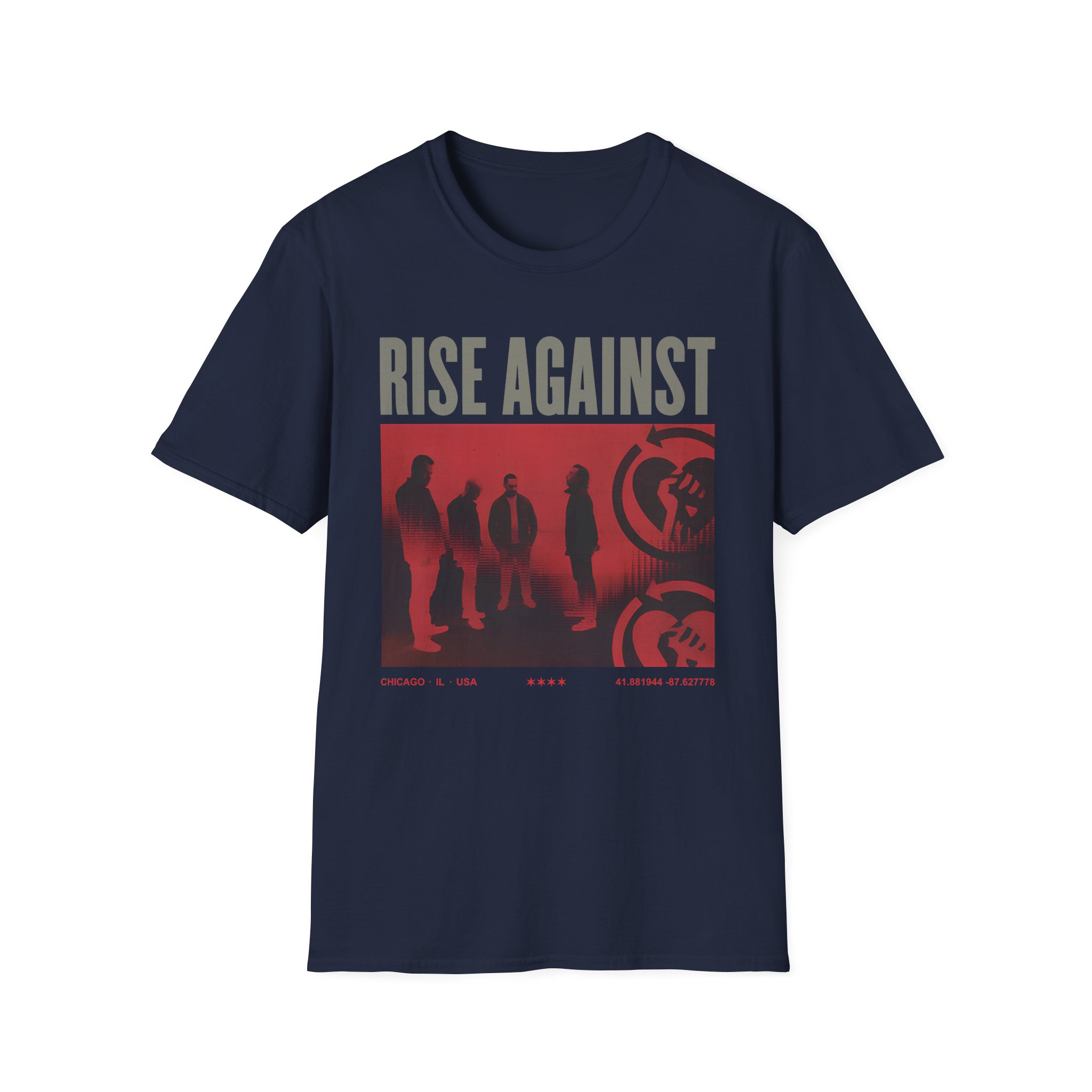 Rise Against Group Photo Unisex Softstyle T-Shirt