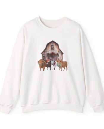 Katie Van Slyke Christmas Cows Unisex Heavy Blend™ Crewneck Sweatshirt