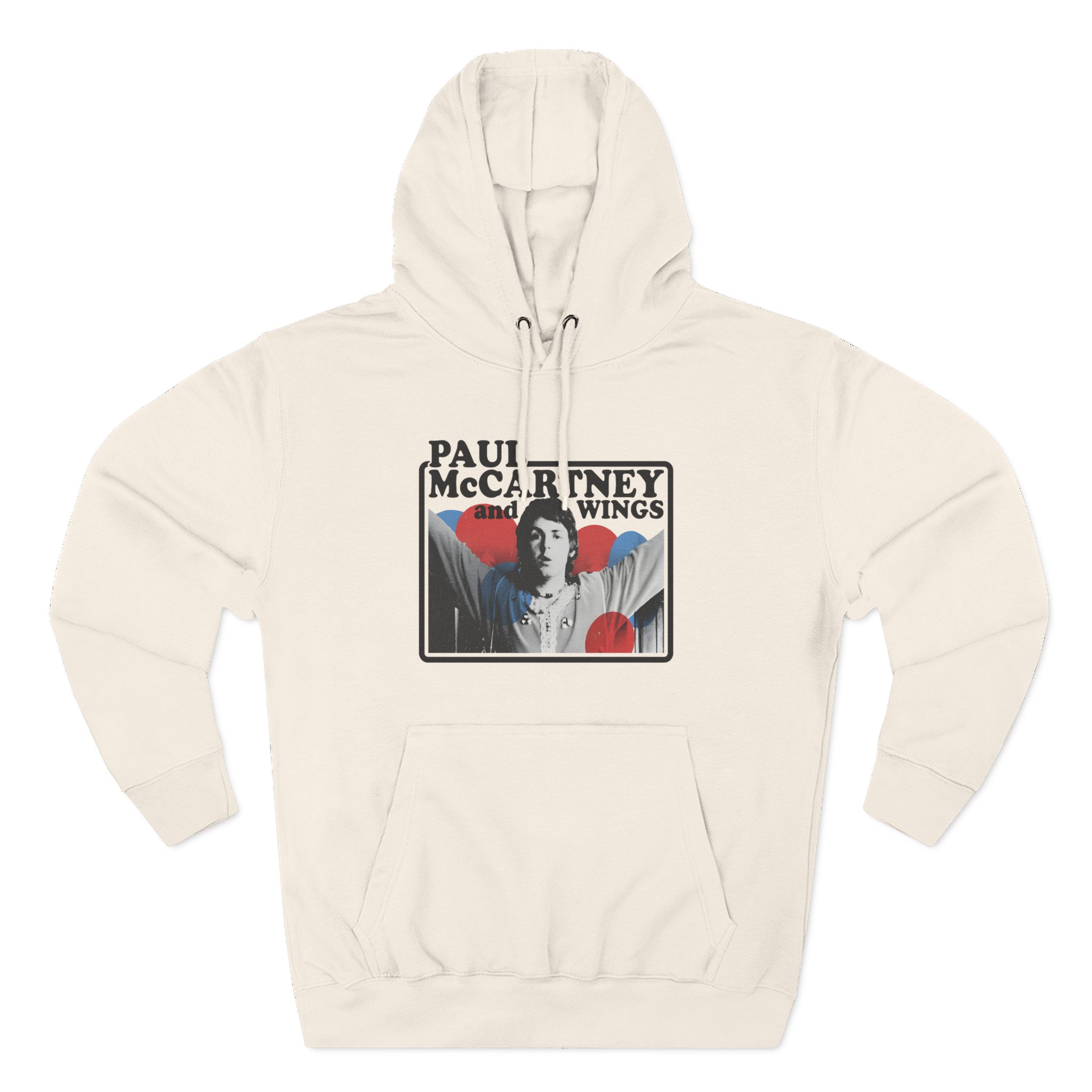 Wings Red Rose Three-Panel Fleece Hoodie