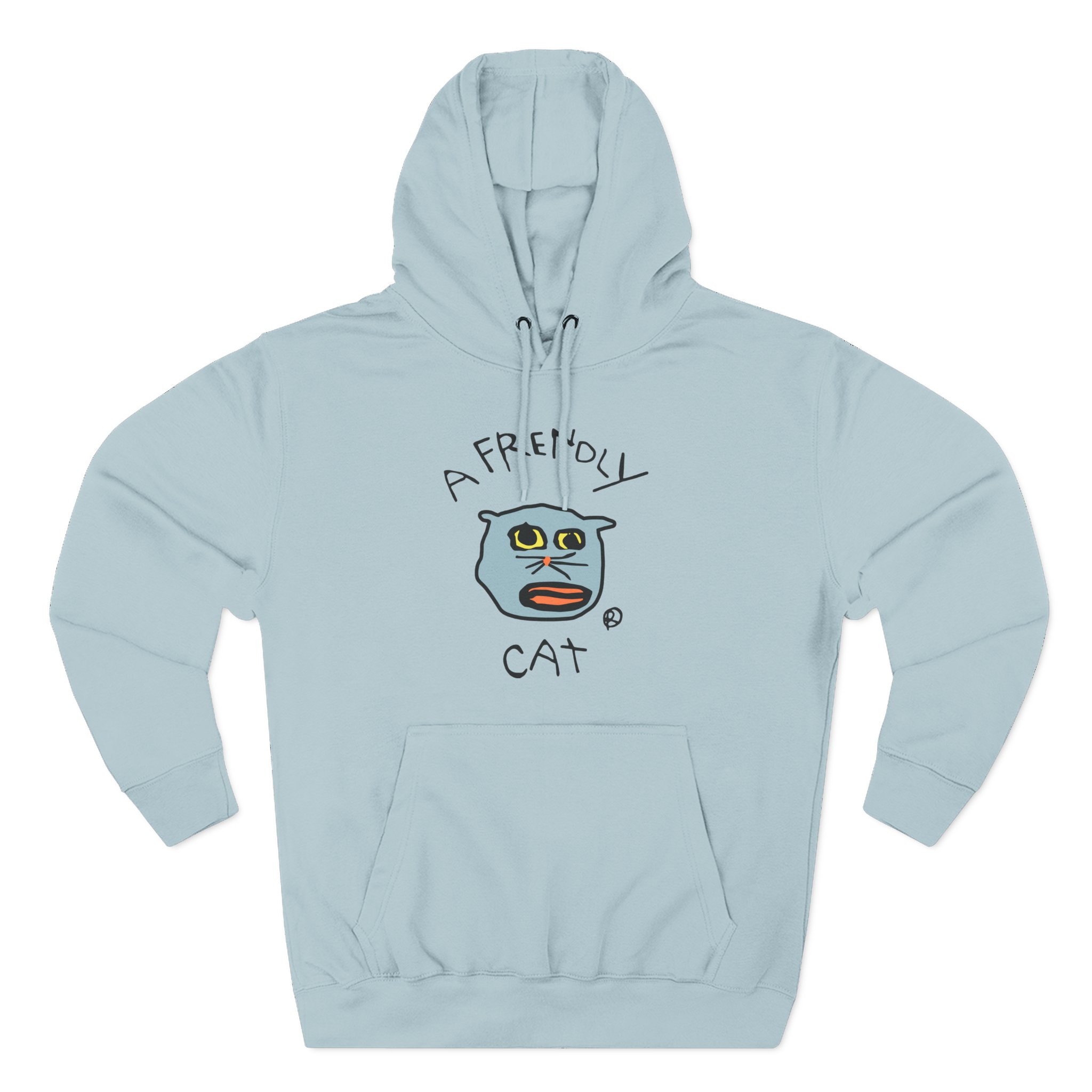 Lirik Just a Frendly Cat Three-Panel Fleece Hoodie