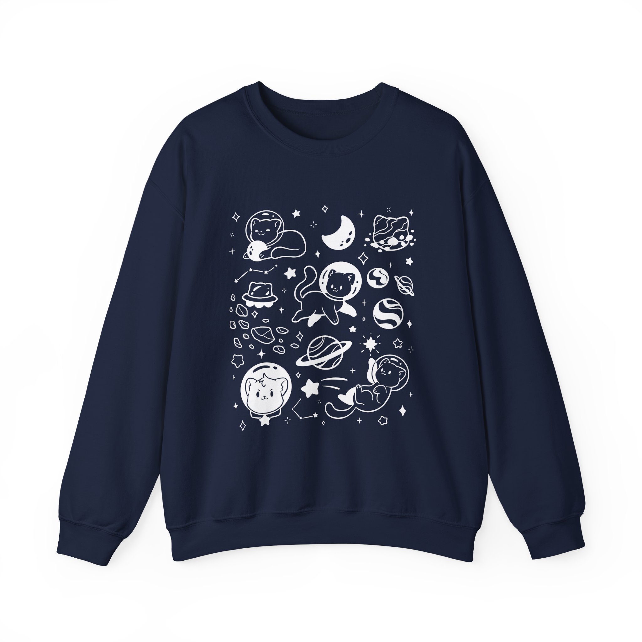 Shubble Space Cats Unisex Heavy Blendâ„¢ Crewneck Sweatshirt