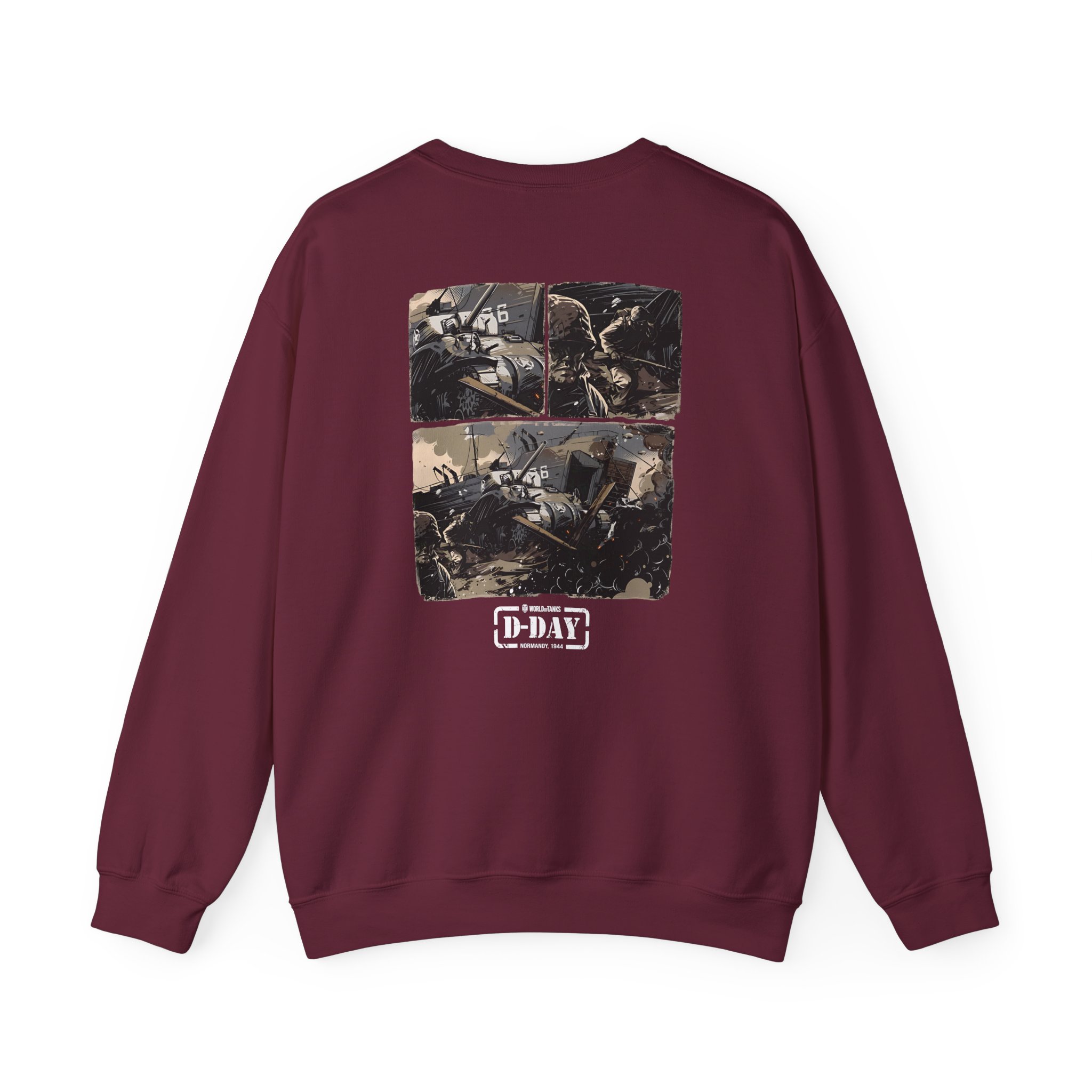 World of Tank Wot D-day Fury Storm Unisex Heavy Blendâ„¢ Crewneck Sweatshirt