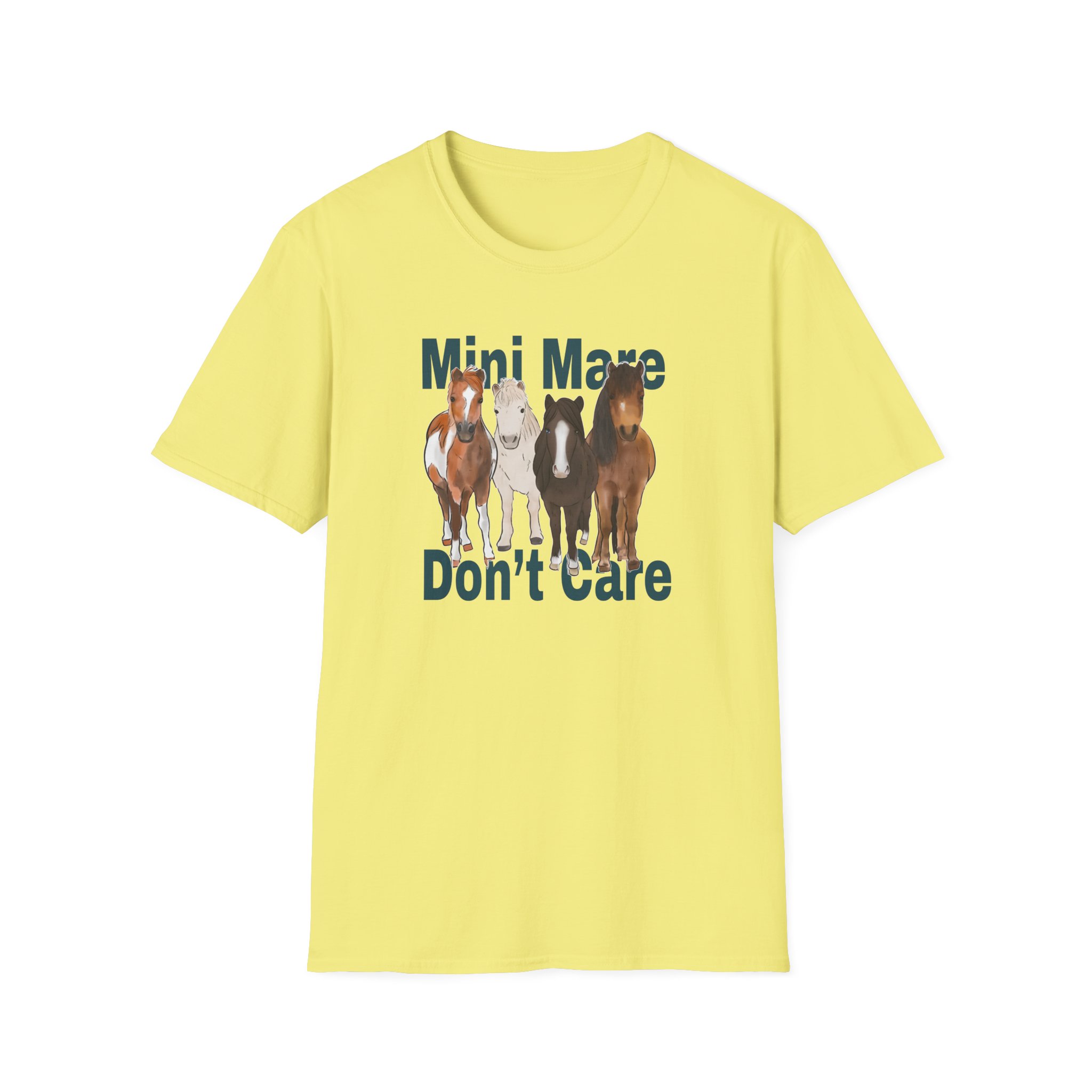 Katie Van Slyke Mini Mare Don't Care Unisex Softstyle T-Shirt