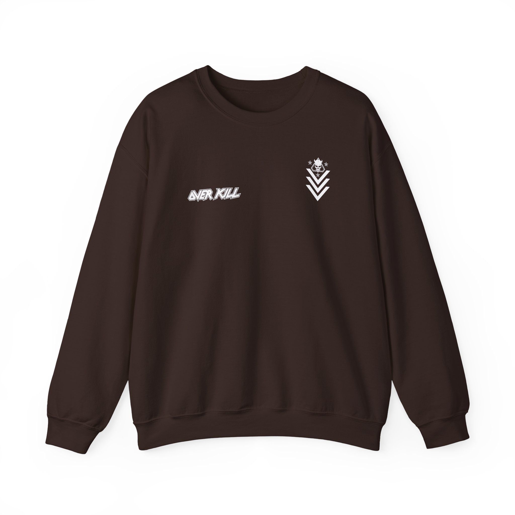 Overkill Logo Badge Skull Work Unisex Heavy Blendâ„¢ Crewneck Sweatshirt