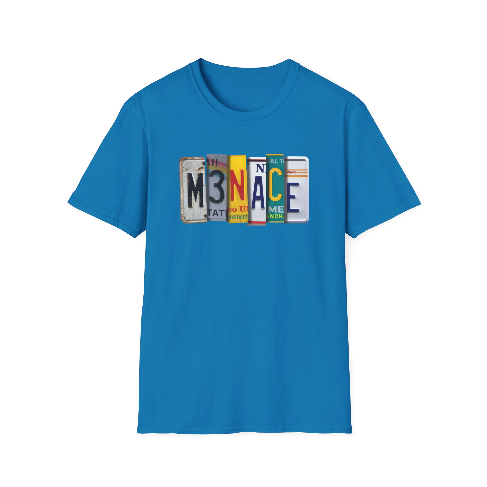 Kanel Joseph Menace License Plate Unisex Softstyle T-Shirt