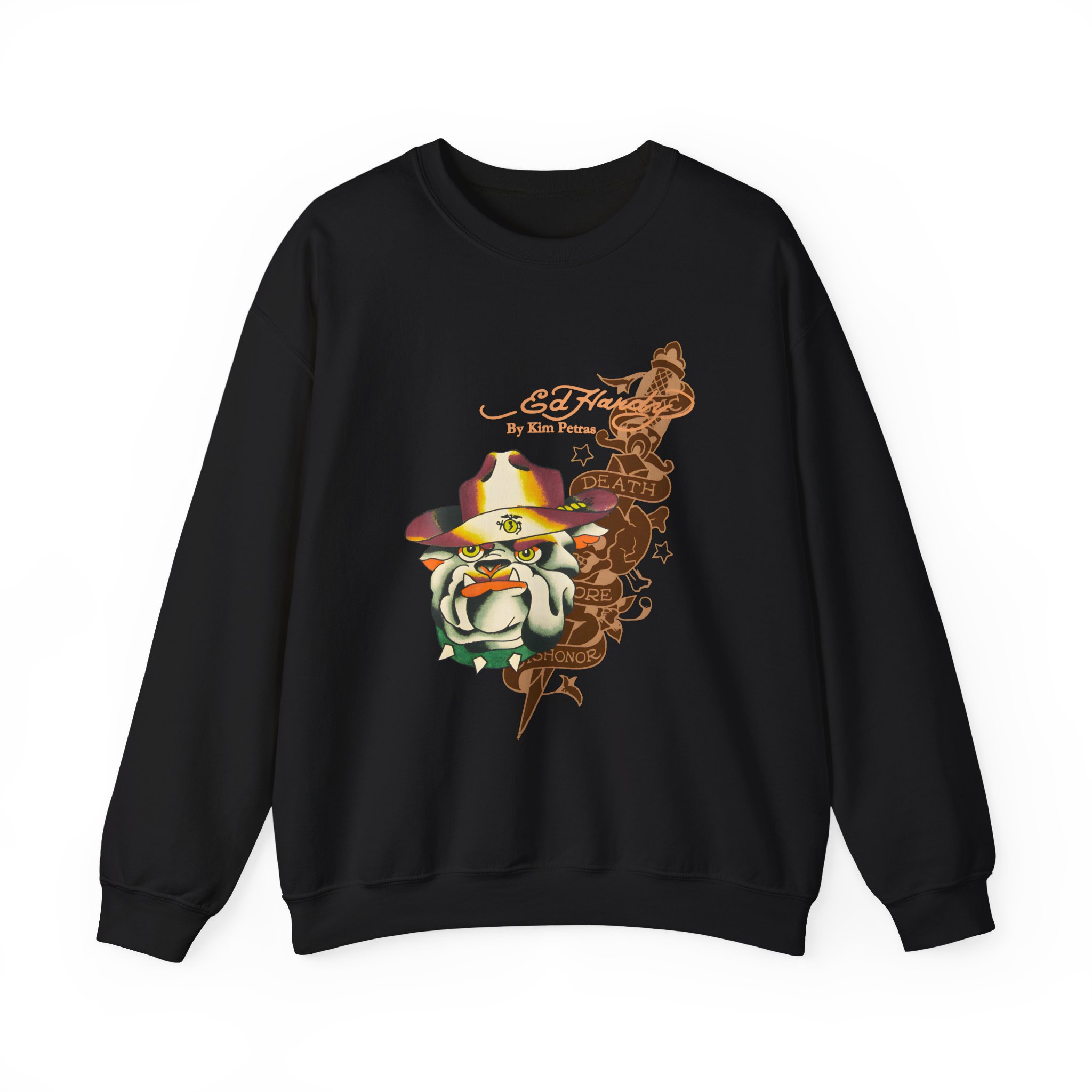 Kim Petras Bulldog Boxy Unisex Heavy Blendâ„¢ Crewneck Sweatshirt