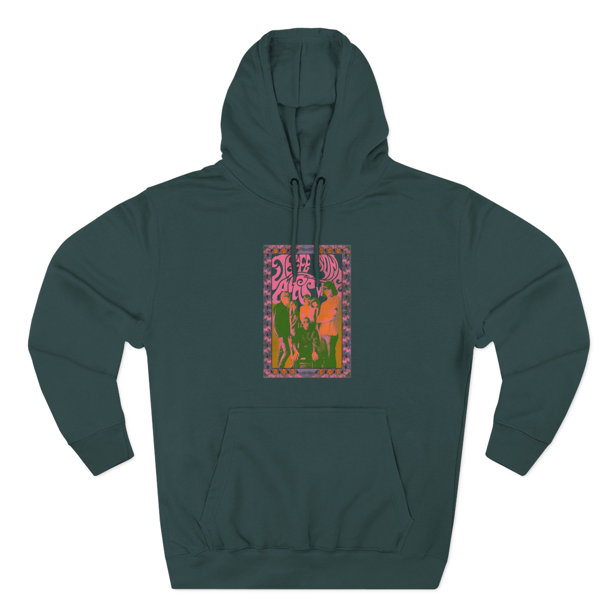 Jefferson Airplane Psychedelic Band Photo Three-Panel Fleece Hoodie