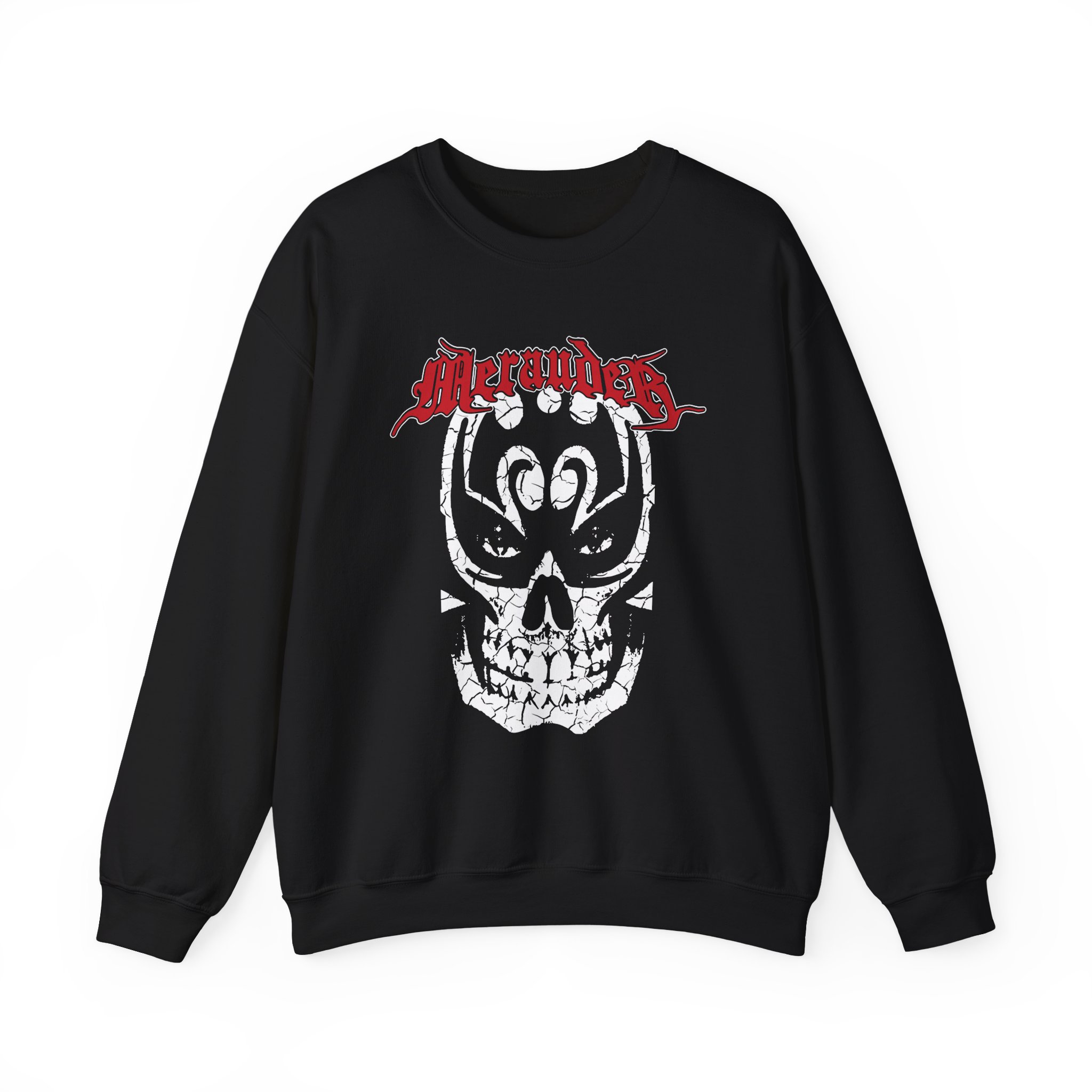 Merauder Cracked Skull Unisex Heavy Blendâ„¢ Crewneck Sweatshirt
