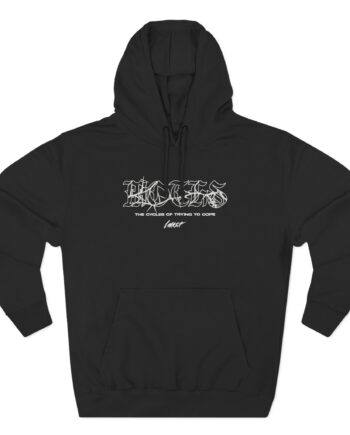 Like Moths to Flames Overgrown Three-Panel Fleece Hoodie