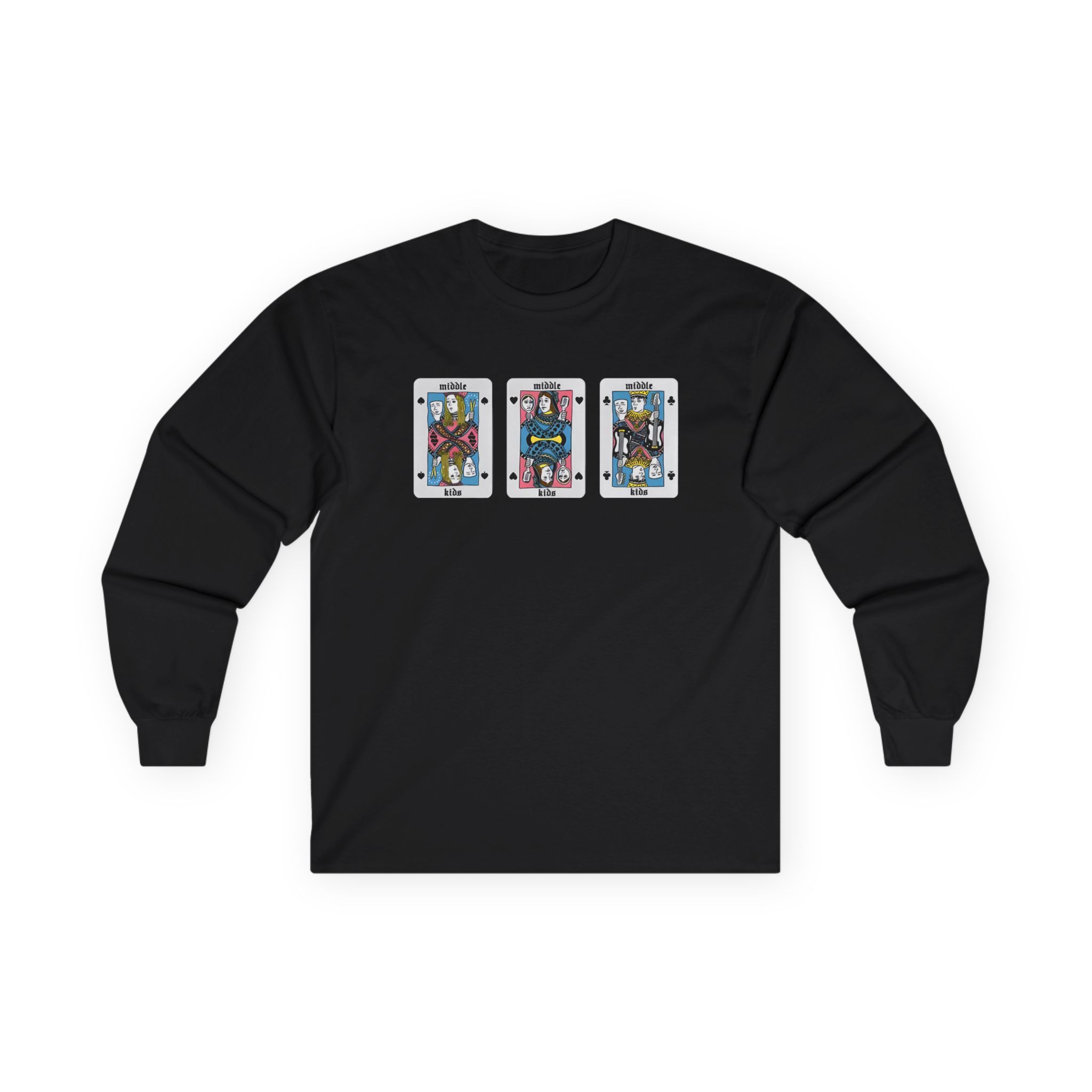 Middle Kids Playing Cards Unisex Ultra Cotton Long Sleeve Tee