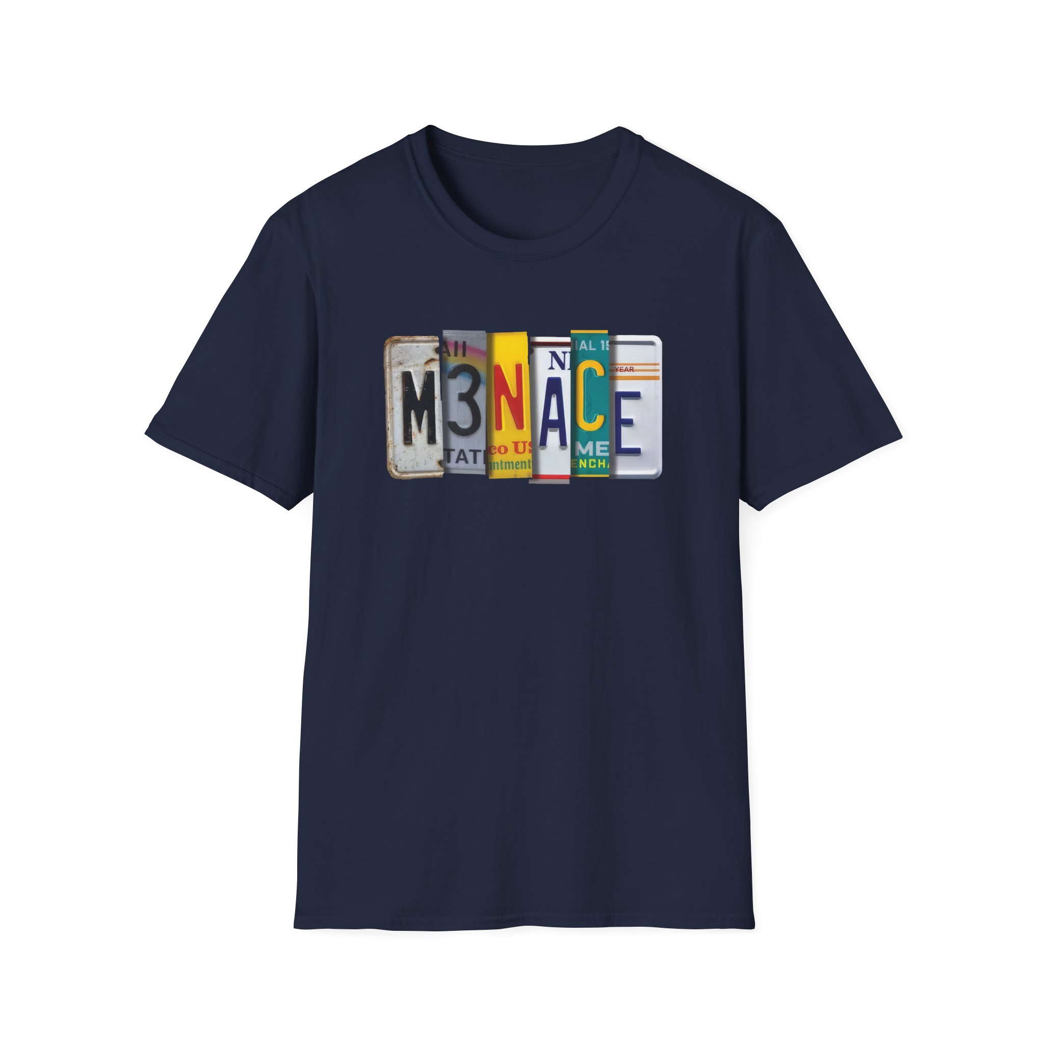 Kanel Joseph Menace License Plate Unisex Softstyle T-Shirt