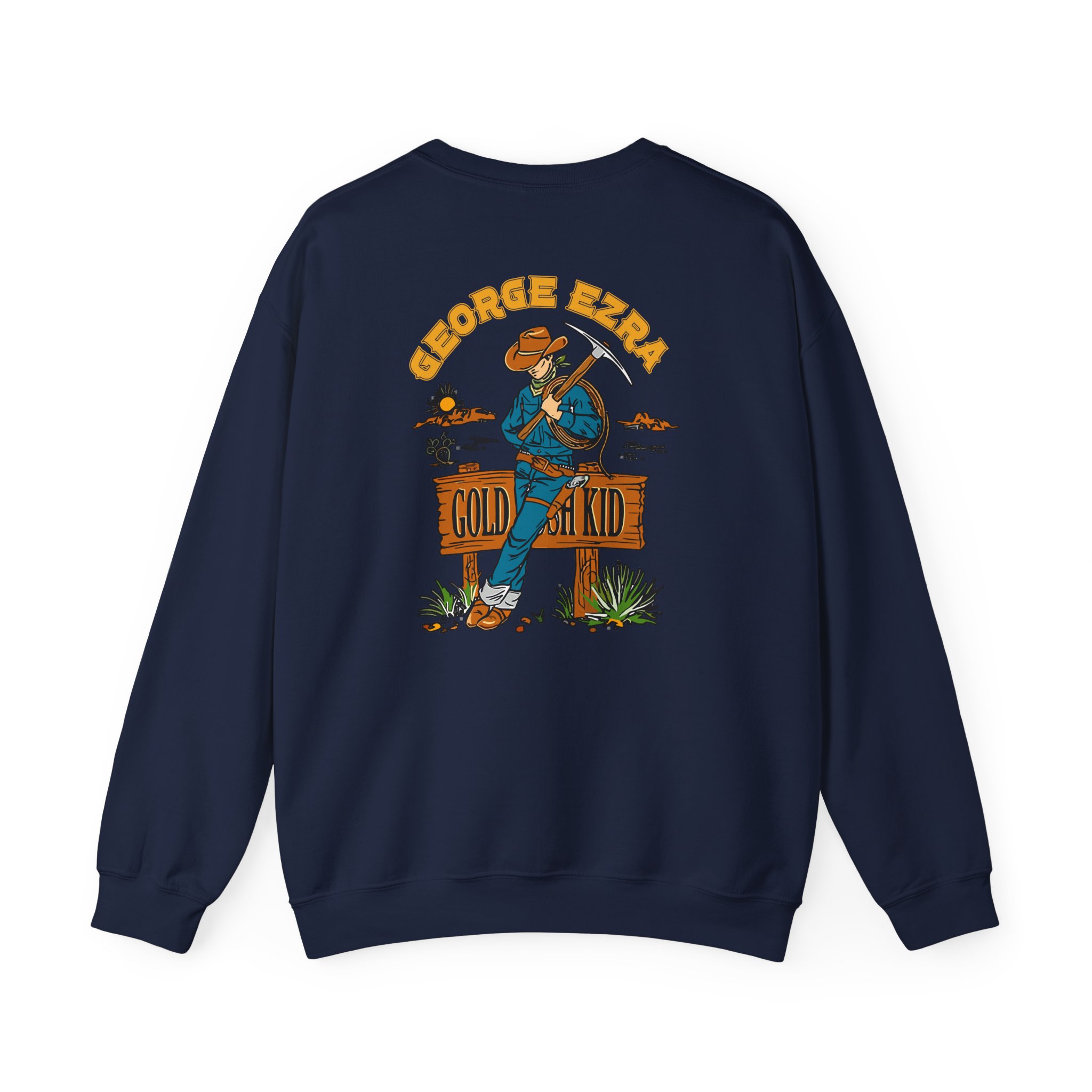 George Ezra Leaning Gold Rush Kid Unisex Heavy Blendâ„¢ Crewneck Sweatshirt