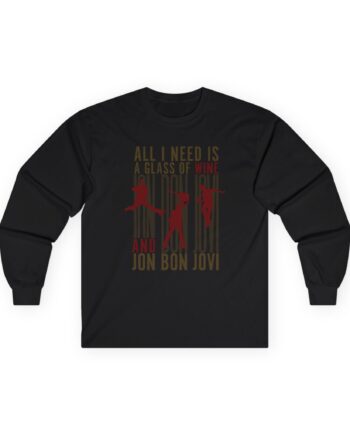 Bon Jovi Wine Silhouette Unisex Ultra Cotton Long Sleeve Tee
