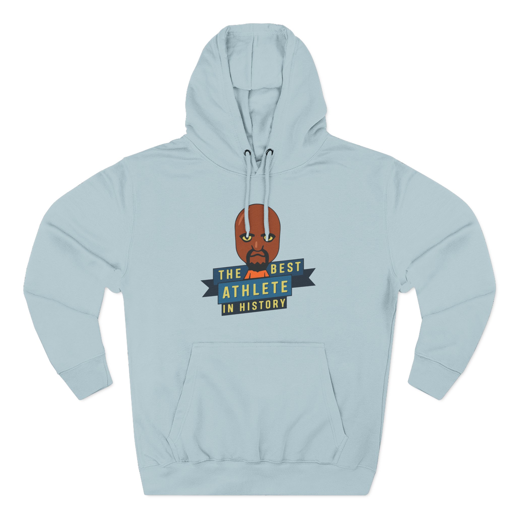 Poofesure the best athlete in history Three-Panel Fleece Hoodie