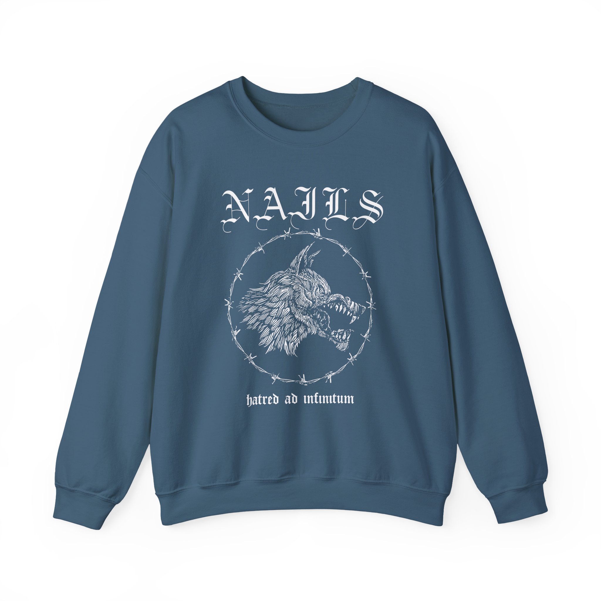 Nails Hatred Dog Unisex Heavy Blendâ„¢ Crewneck Sweatshirt