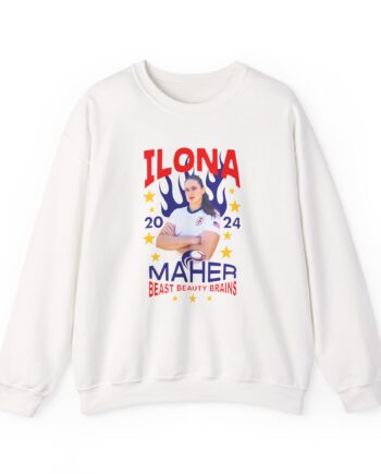 Ilona Maher Spangled Banner Unisex Heavy Blend™ Crewneck Sweatshirt