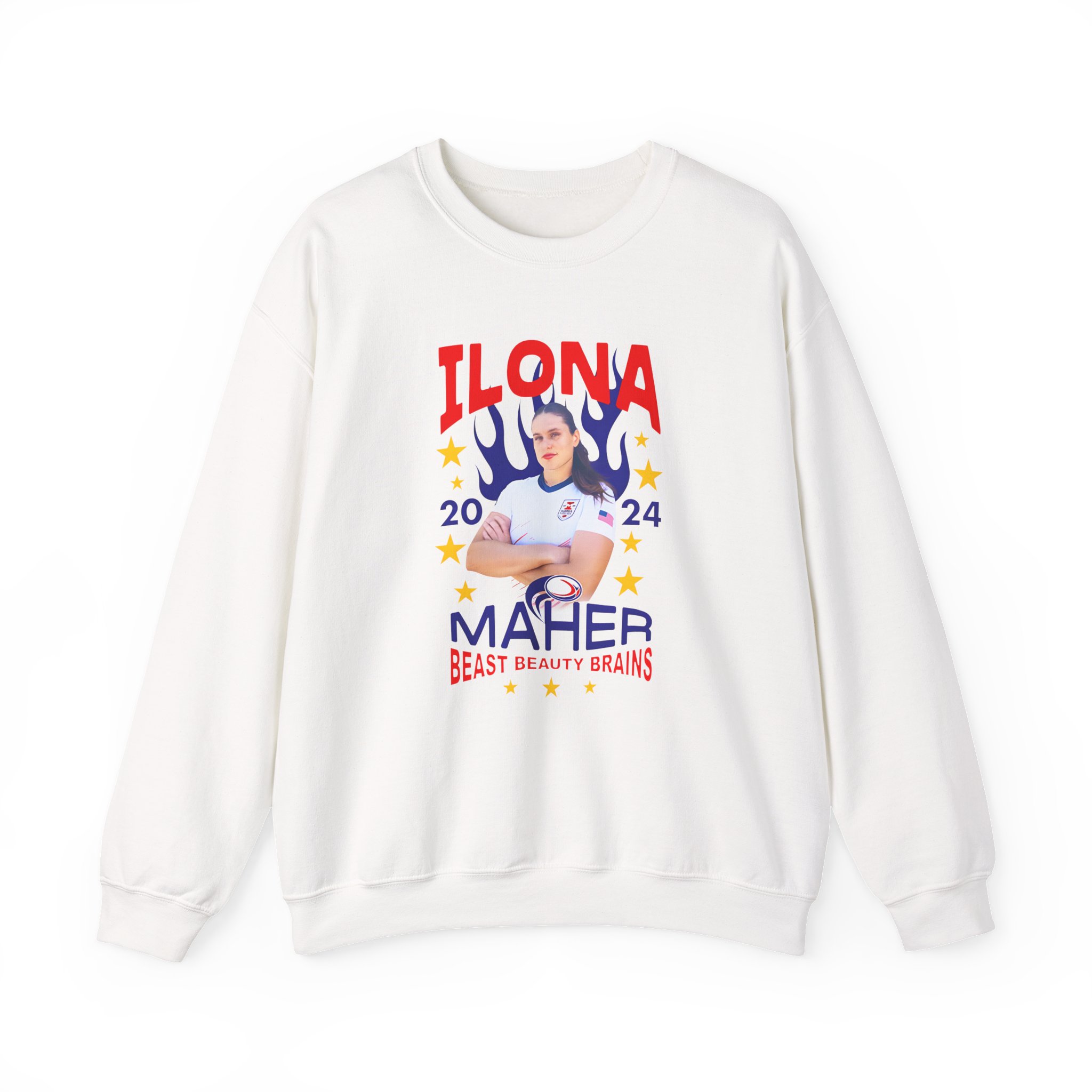 Ilona Maher Spangled Banner Unisex Heavy Blendâ„¢ Crewneck Sweatshirt