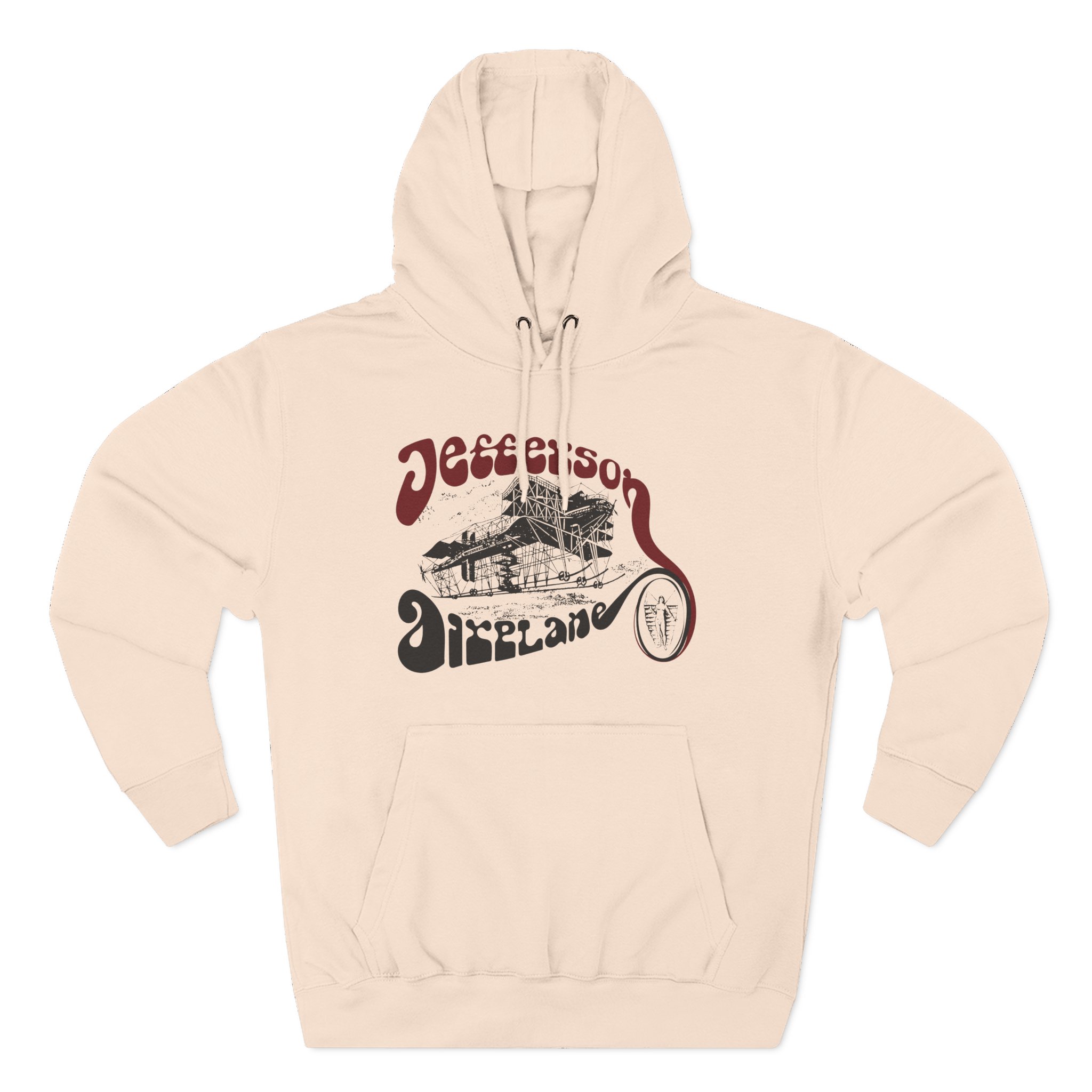 Jefferson Airplane Vintage Plane Three-Panel Fleece Hoodie