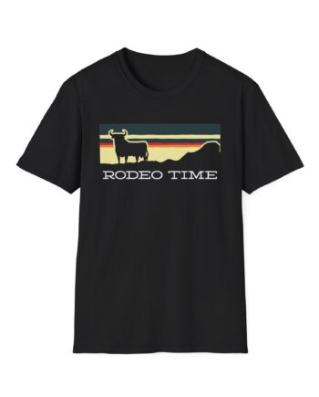 Dale Brisby Sunset Rodeo Time Unisex Softstyle T-Shirt