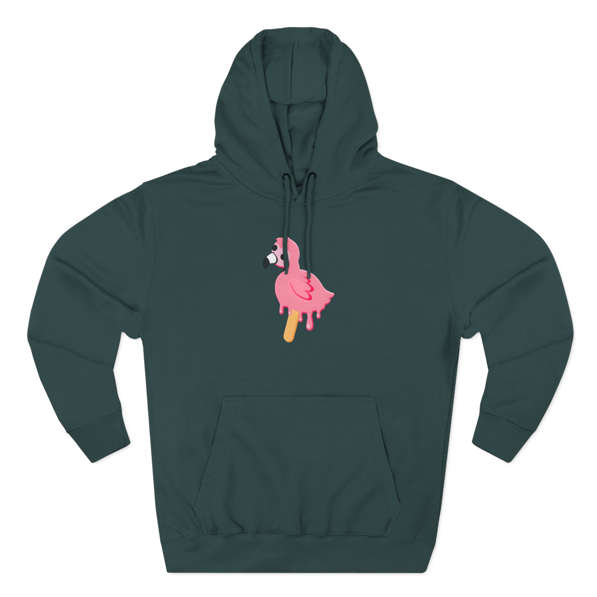Flamingo Three-Panel Fleece Hoodie
