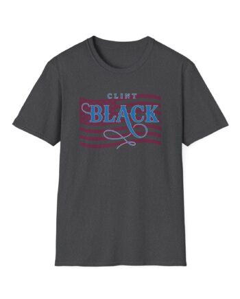 Clint Black Ladies Patriotic Bling Unisex Softstyle T-Shirt