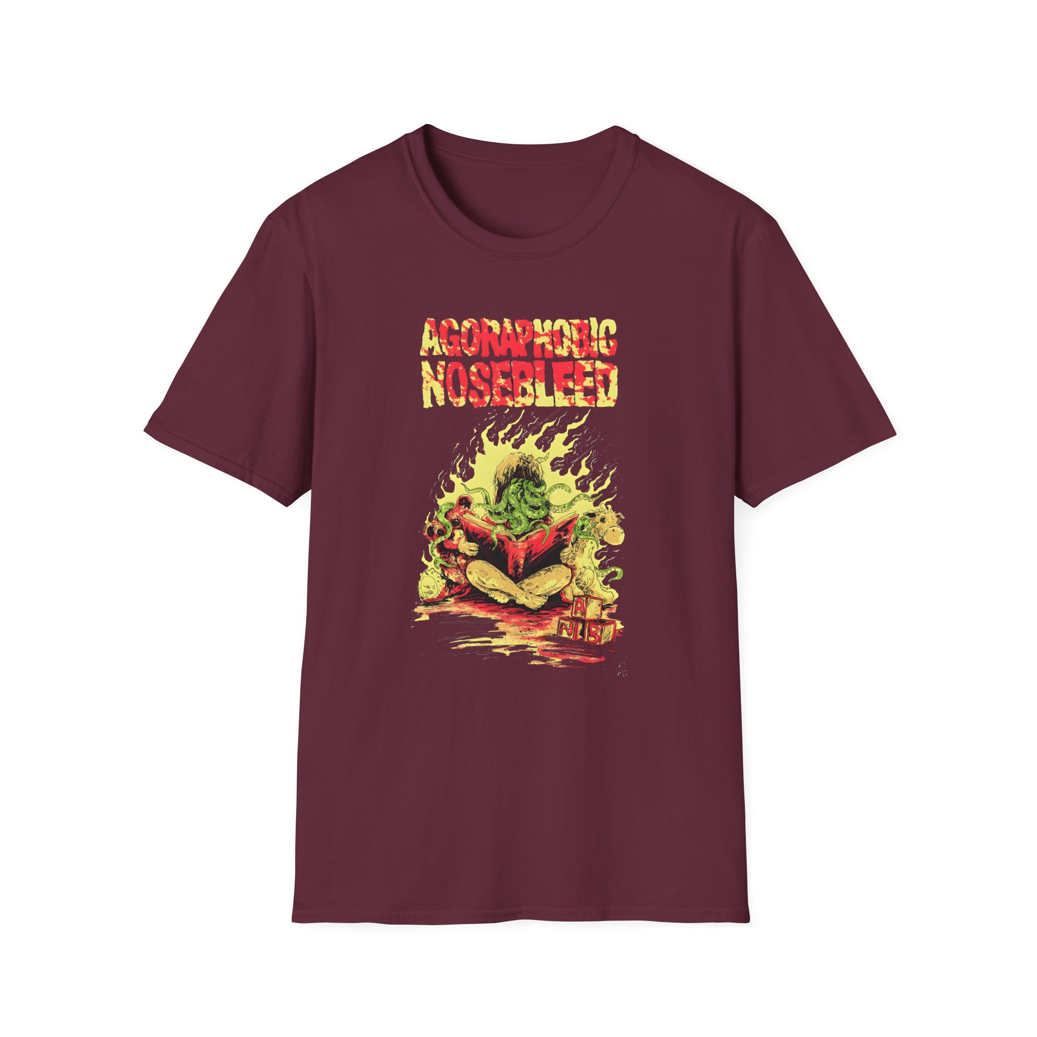 Agoraphobic Nosebleed Octo Book Unisex Softstyle T-Shirt