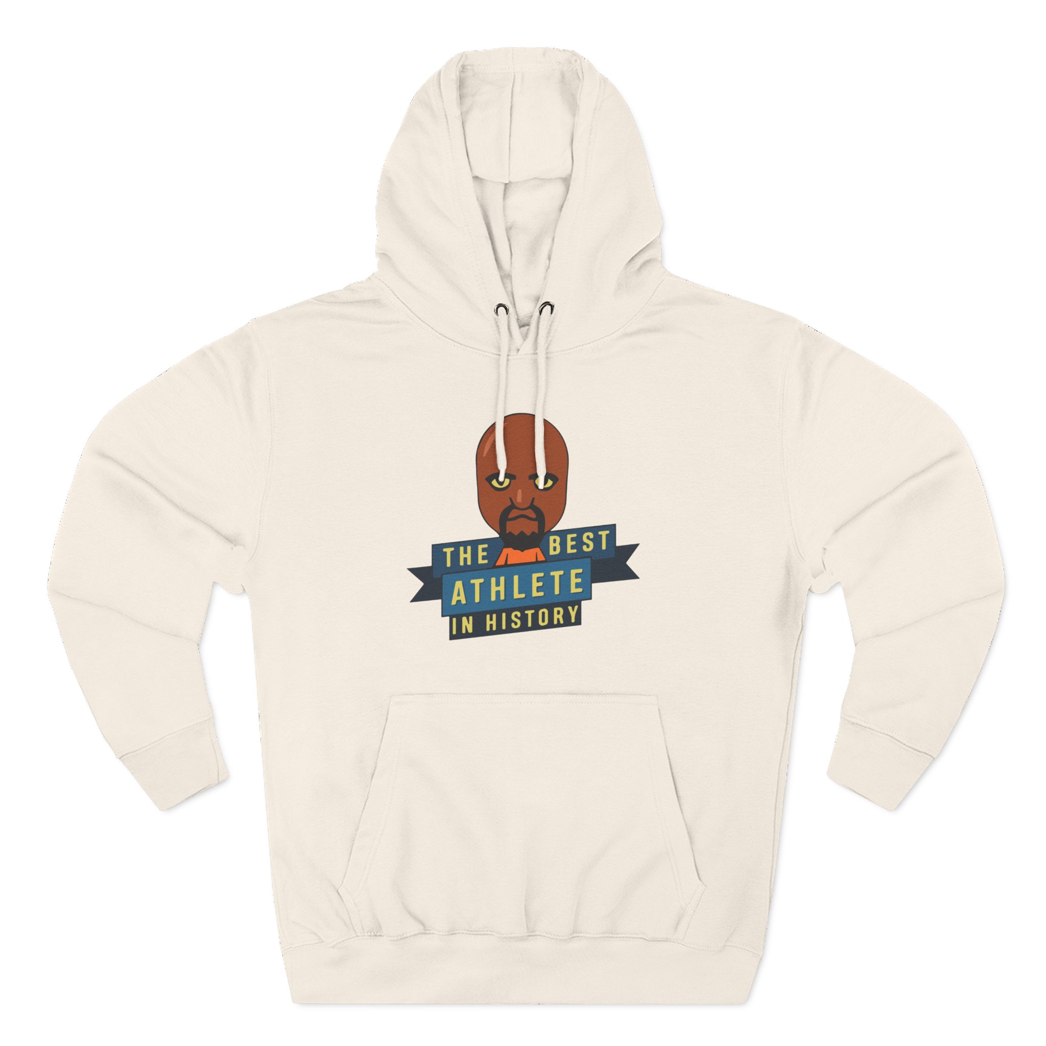Poofesure the best athlete in history Three-Panel Fleece Hoodie