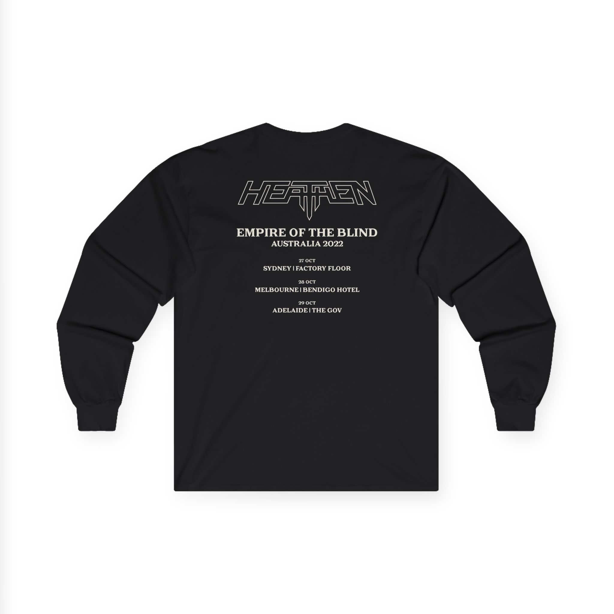Heathen Empire of the Blind Australia Tour 2022 Unisex Ultra Cotton Long Sleeve Tee
