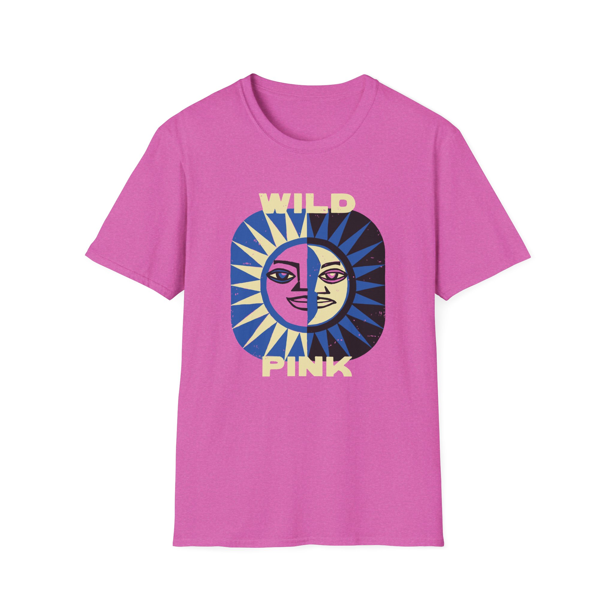 Wild Pink Sun Moon Unisex Softstyle T-Shirt