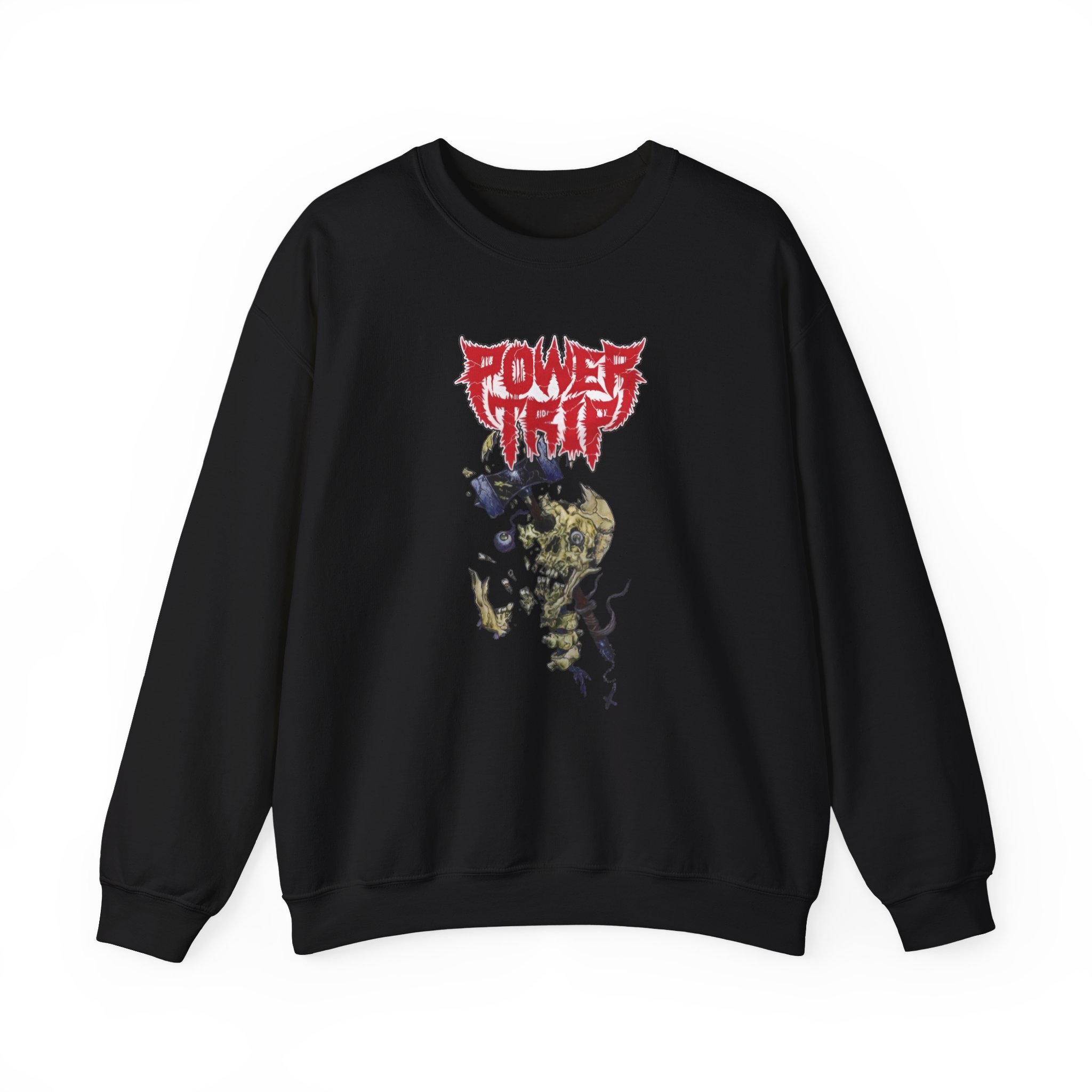 Power Trip Hammer Skull Unisex Heavy Blendâ„¢ Crewneck Sweatshirt