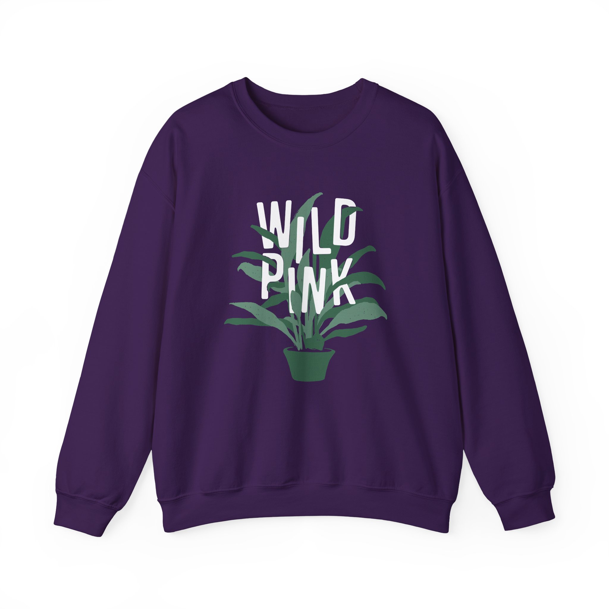 Wild Pink House Plant Unisex Heavy Blendâ„¢ Crewneck Sweatshirt