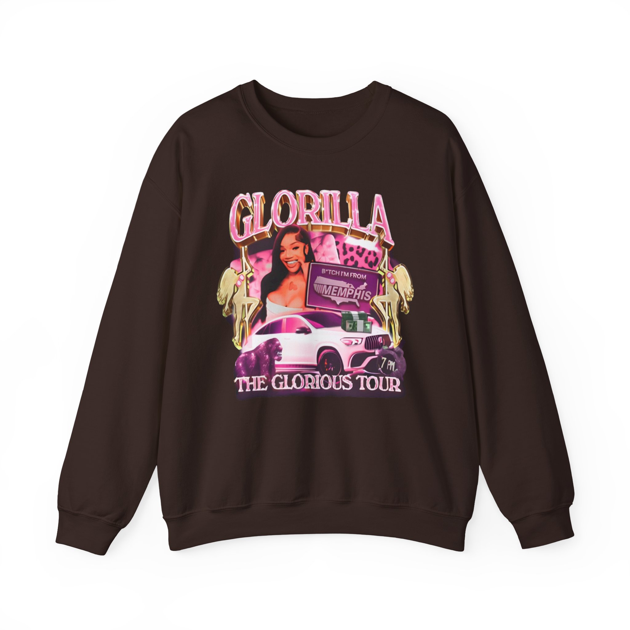 Glorilla Glorious Tour From Memphis Unisex Heavy Blendâ„¢ Crewneck Sweatshirt