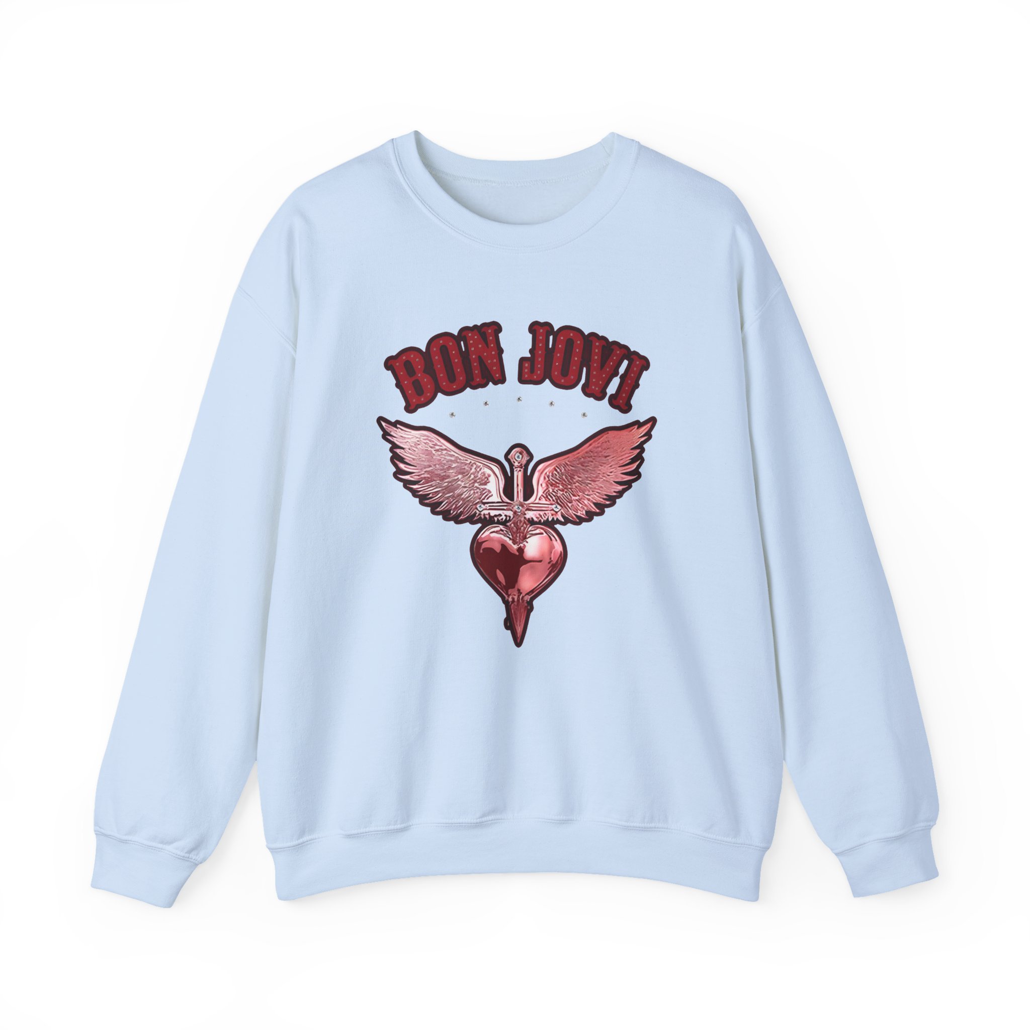 Bon Jovi Forever Red H&d Unisex Heavy Blendâ„¢ Crewneck Sweatshirt
