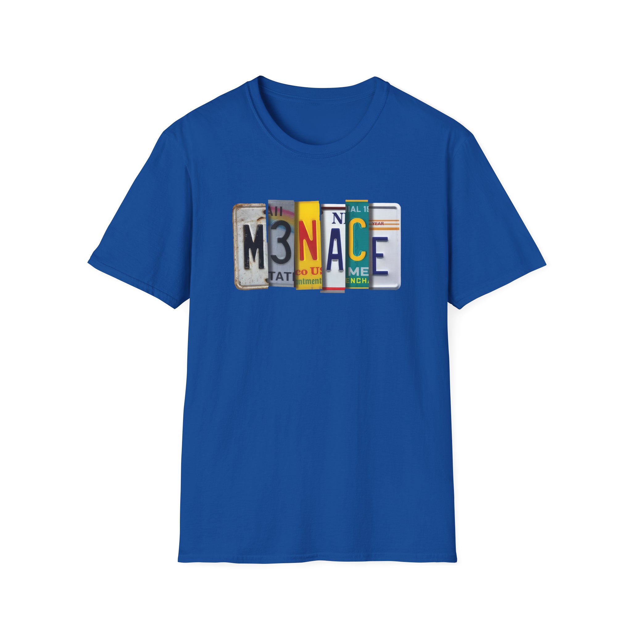 Kanel Joseph Menace License Plate Unisex Softstyle T-Shirt