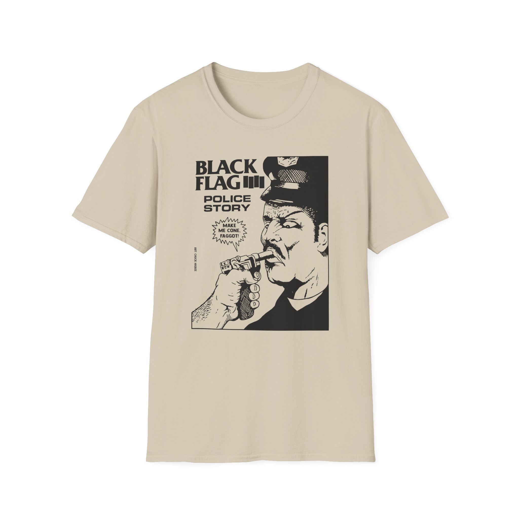 Black Flag Police Story Unisex Softstyle T-Shirt