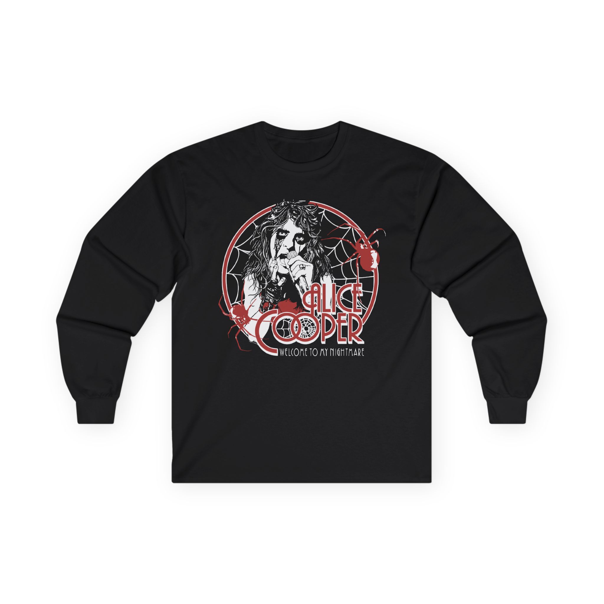 Alice Cooper Welcome to My Nightmare 50th Anniversary Spider Swarm Unisex Ultra Cotton Long Sleeve Tee