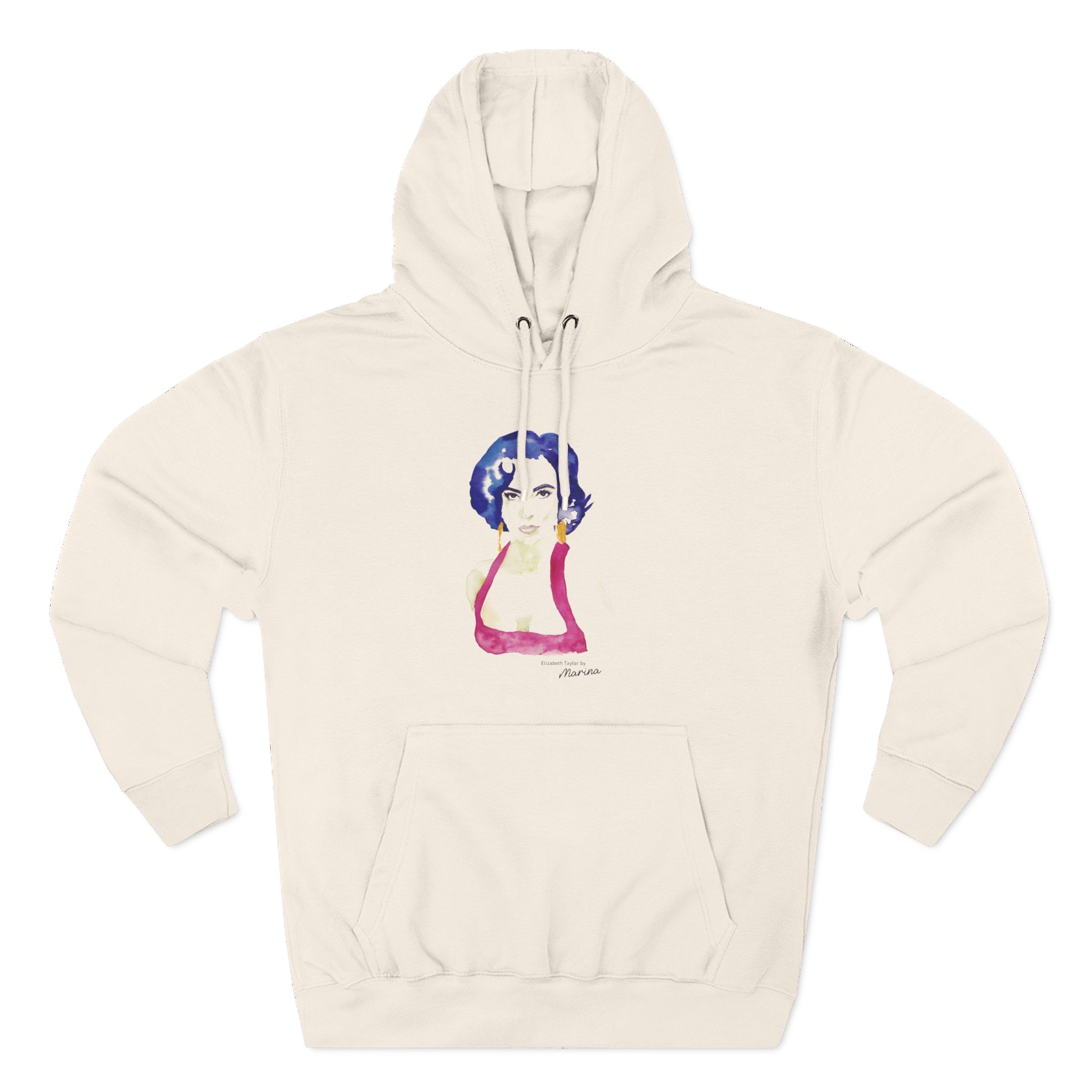 Marina Elizabeth Taylor Illustration Three-Panel Fleece Hoodie