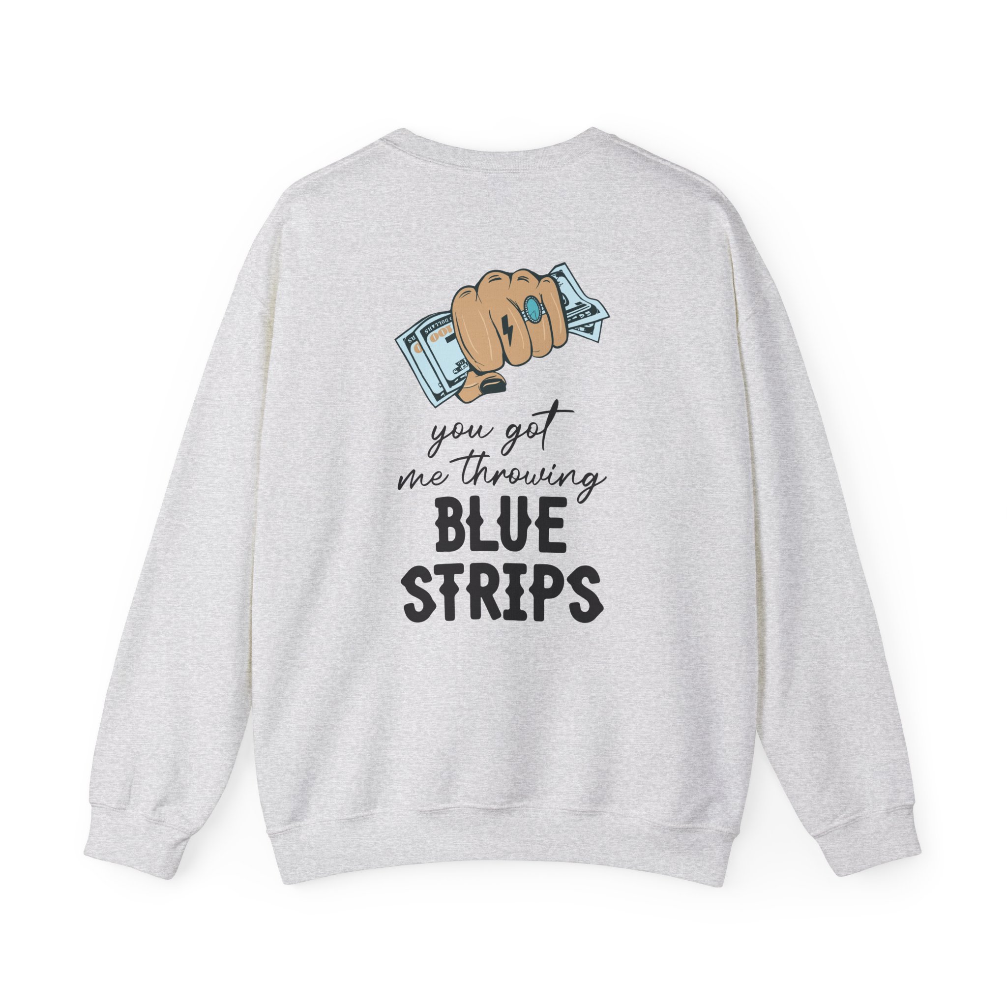 Jessie Murph Blue Strips Unisex Heavy Blendâ„¢ Crewneck Sweatshirt