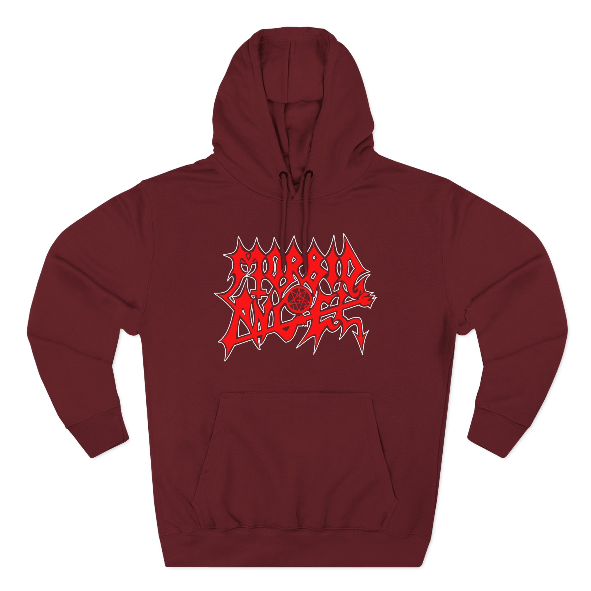 Morbid Angel Red Logo Three-Panel Fleece Hoodie
