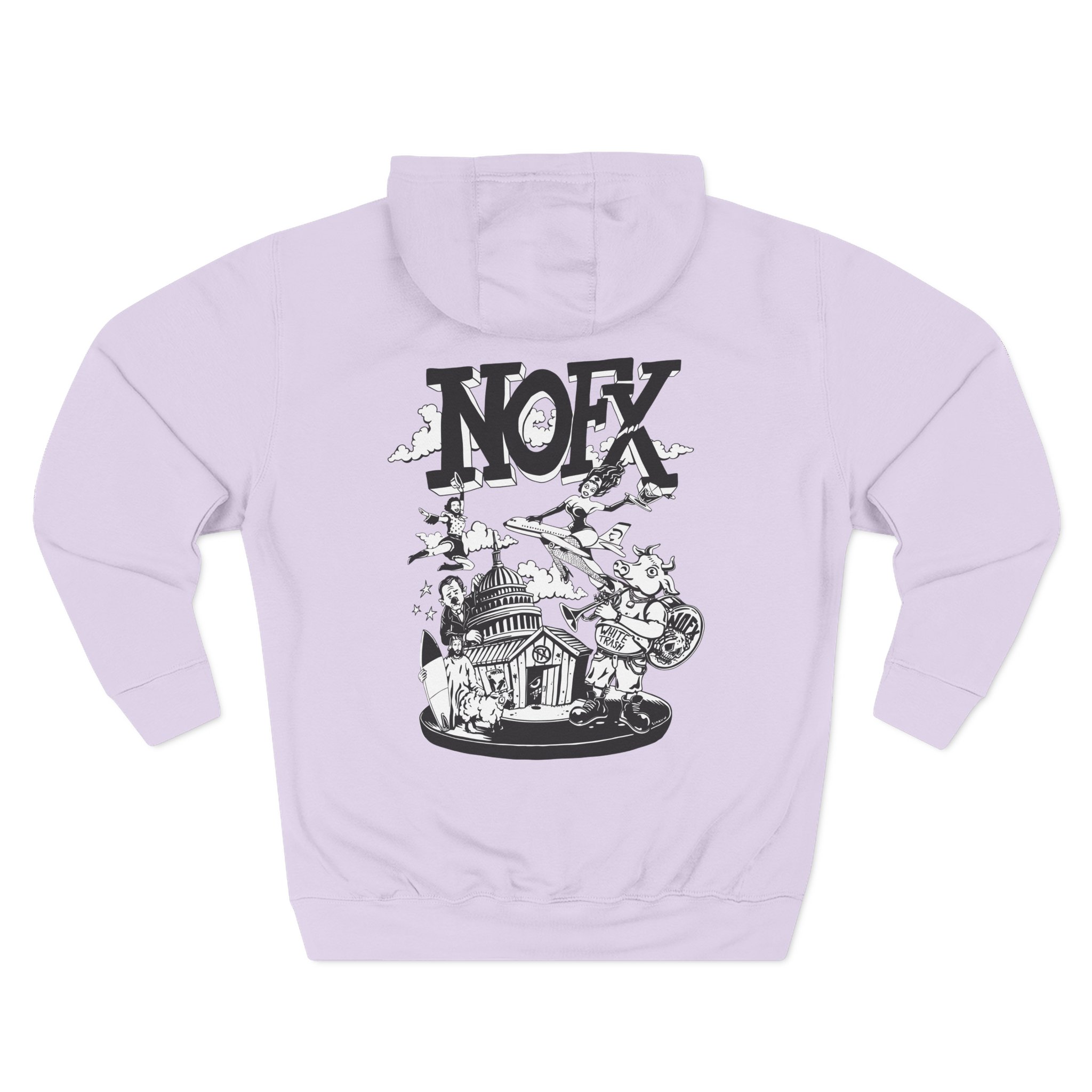 Nofx Allbums Three-Panel Fleece Hoodie