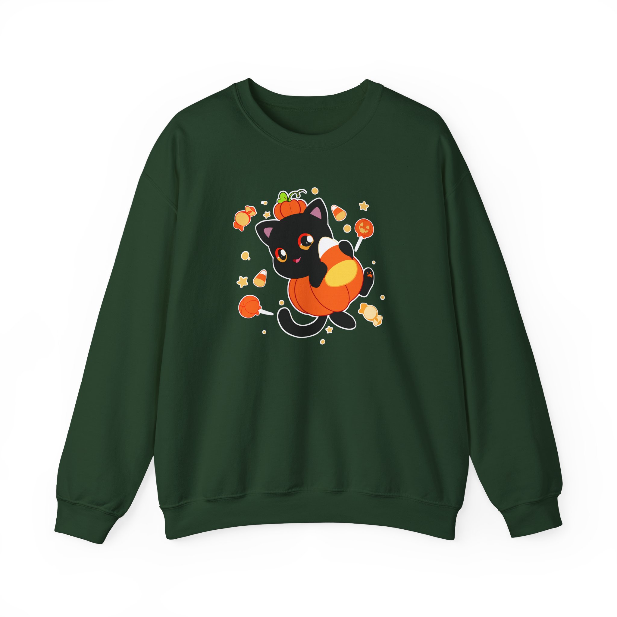 Aphmau Pumpkin Cat Unisex Heavy Blendâ„¢ Crewneck Sweatshirt